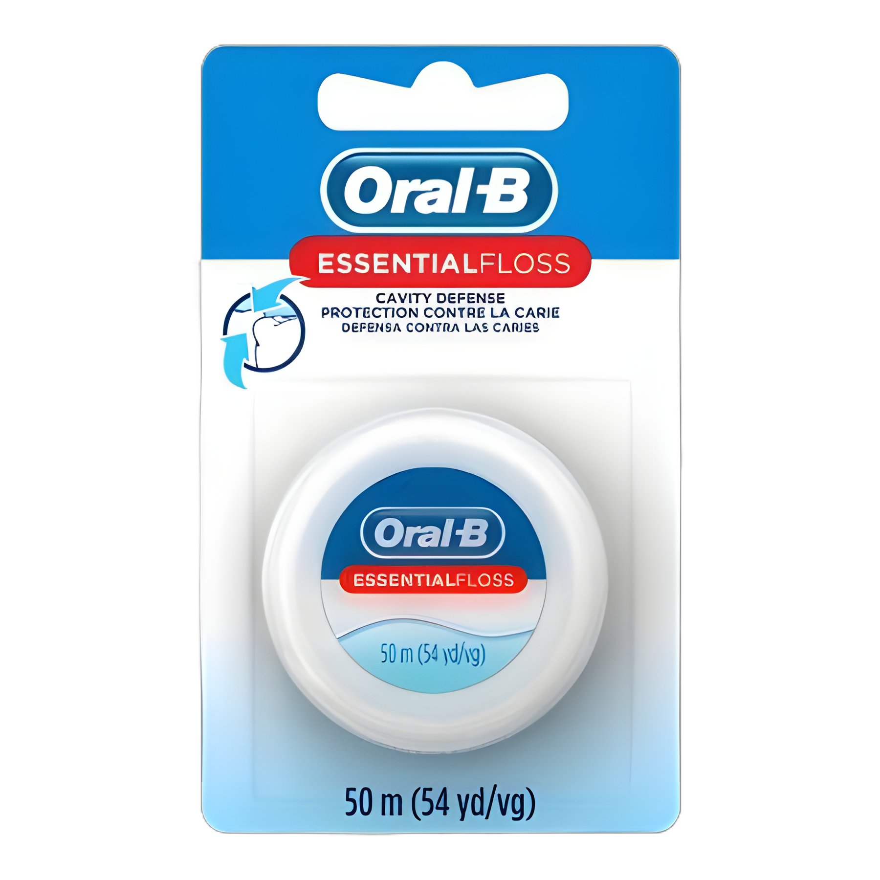 Dental Floss Oral-B Essential Floss Cavity Defense Waxed 54 Yard Unflavored