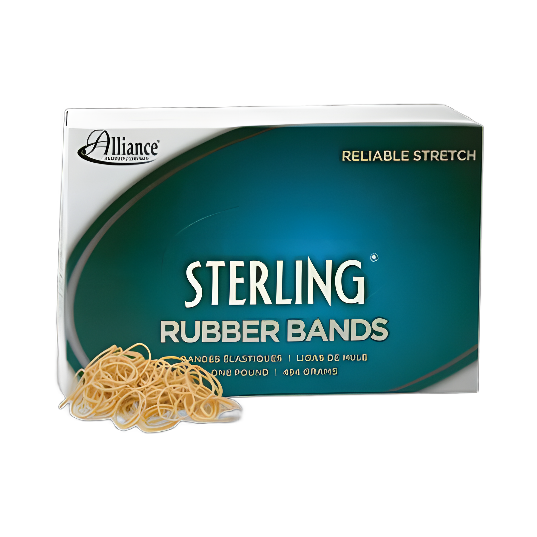 Sterling Rubber Bands, Size 10, 0.03" Gauge, Crepe, 1 lb Box, 5,000/Box