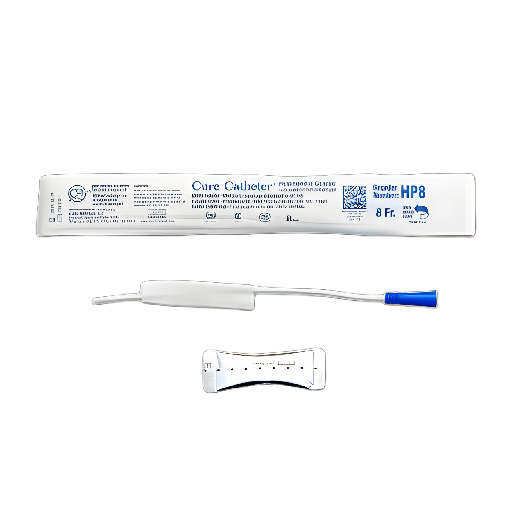 Hydrophilic Cure Catheter® 8Fr. 10 Inch Straight Tip - DEHP/BPA/Latex-Free