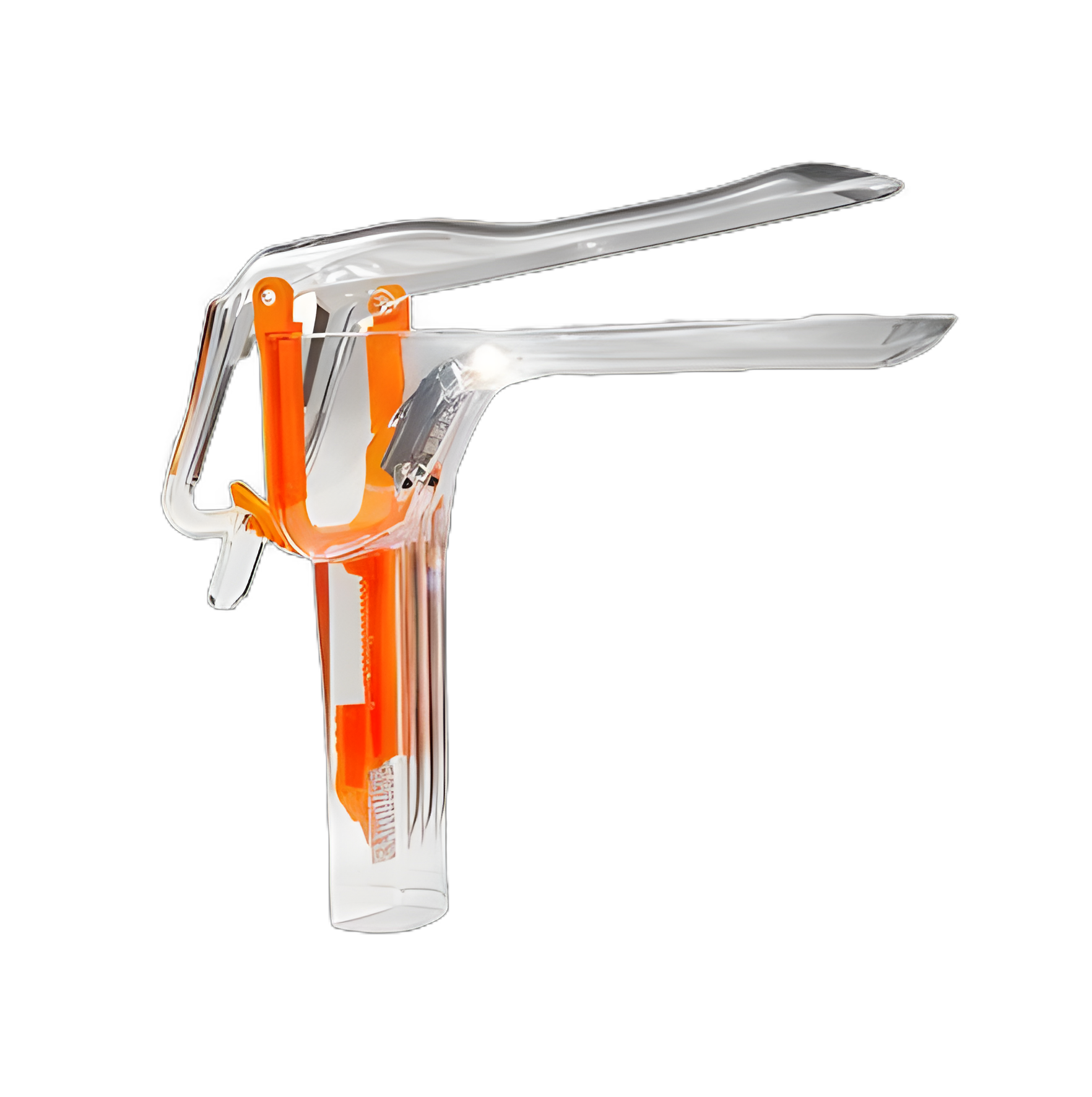 Vaginal Speculum ER-SPEC® Pederson Sterile Office Grade Acrylic Small Double Blade Duckbill Disposable Built-In Light Source