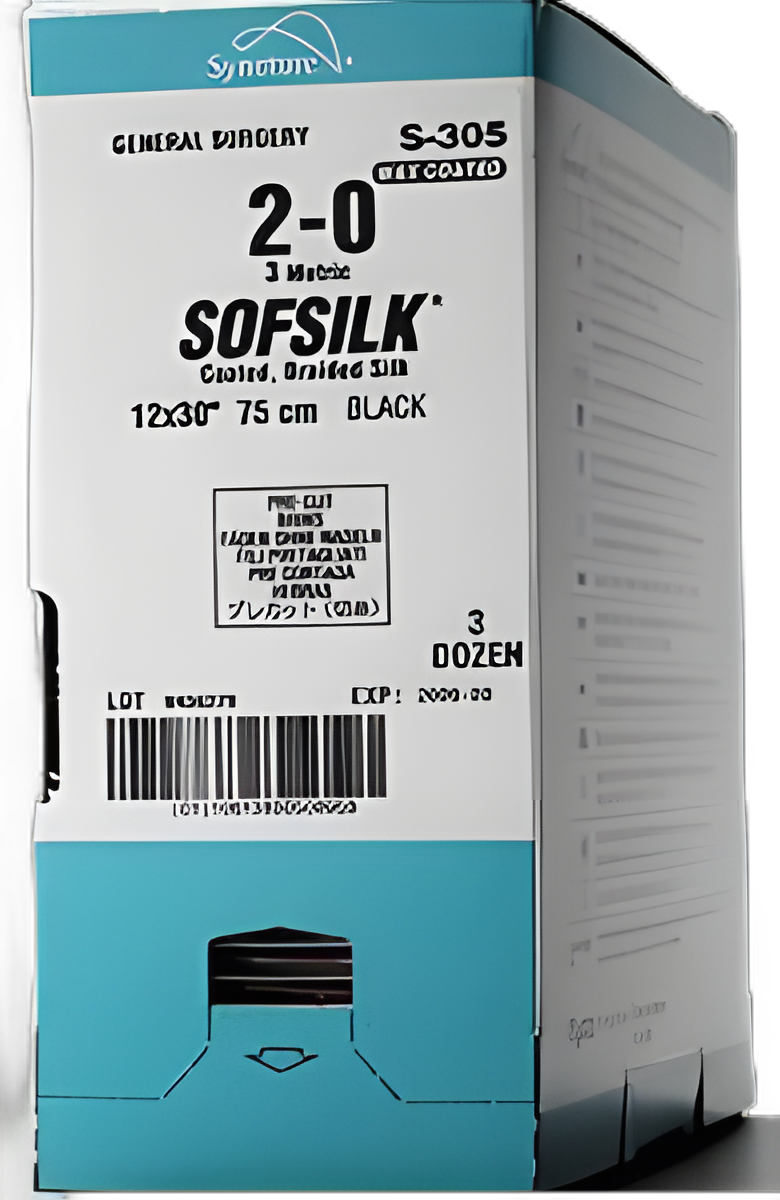 Nonabsorbable Suture without Needle Sofsilk™ Silk Braided Size 0 - S-176