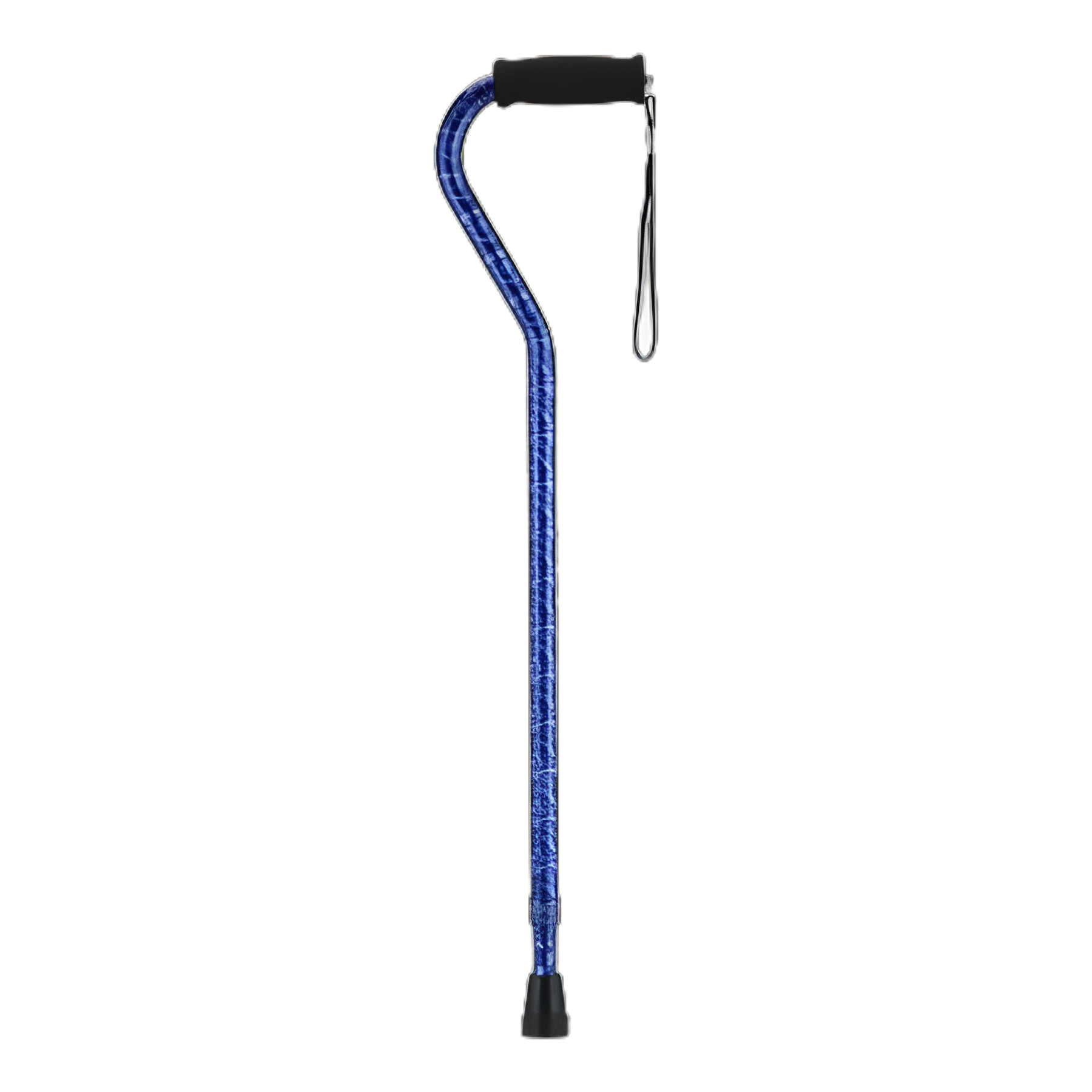Nova Offset Aluminum Cane, Blue Wave Print, Adjustable 30-39 Inch Height