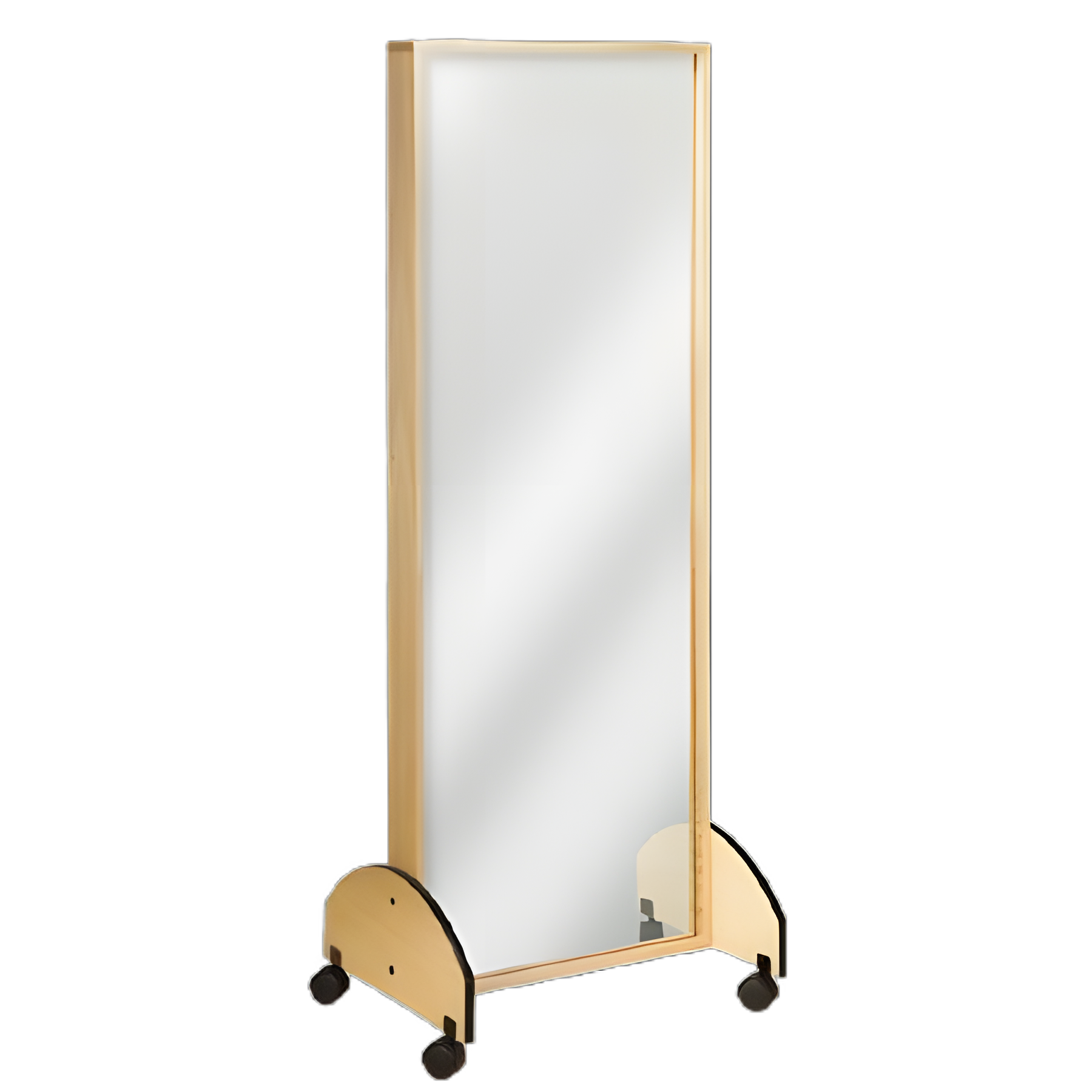 Glass Portable Mirror 26.5 X 72 X 21 Inch Almond