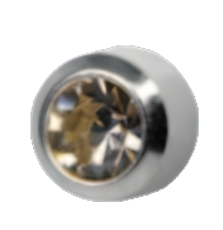 Ear Piercing Stud MediStuds® Stainless Steel Clear / Silver April Birthstone Bezel Mount