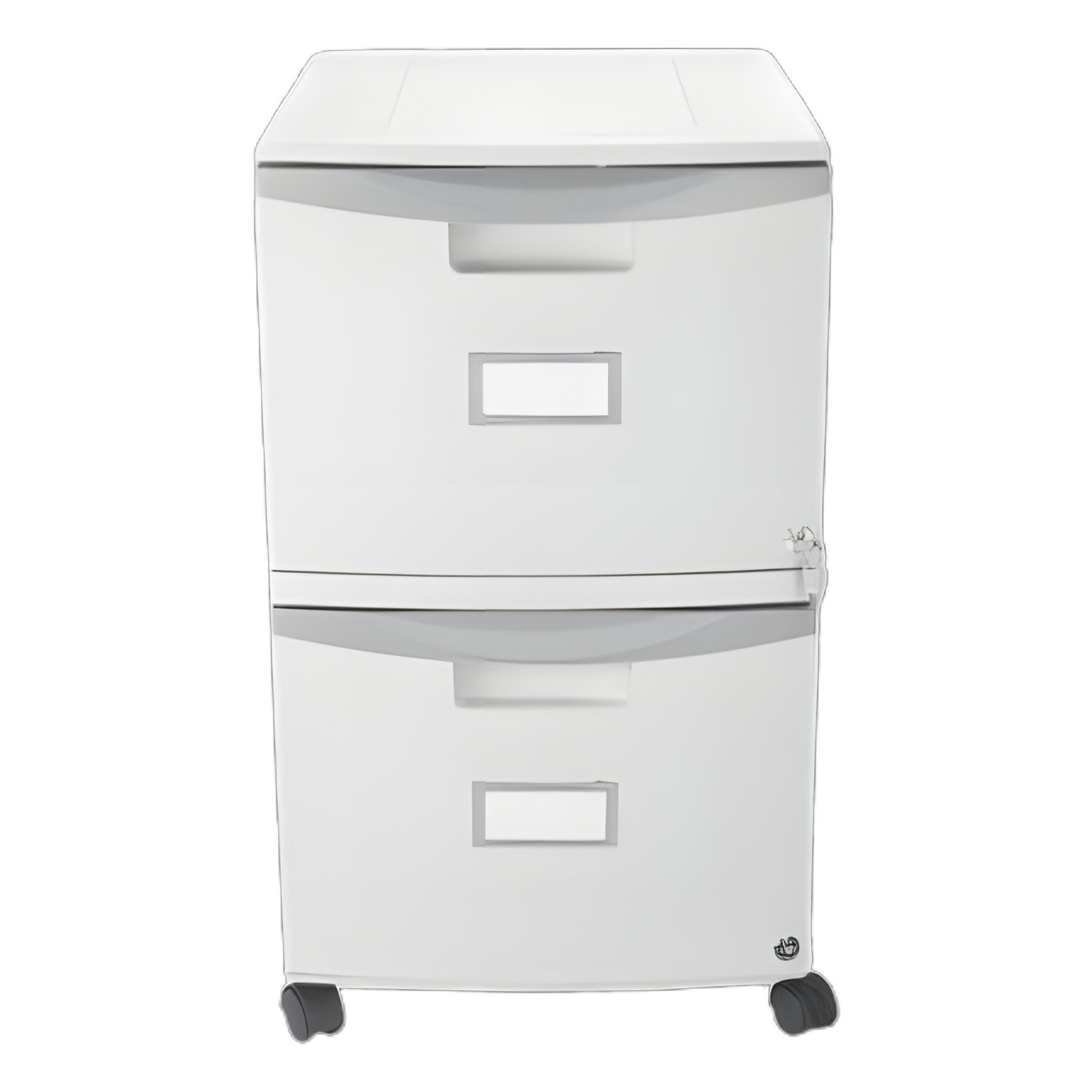 Storex Mobile Filing Cabinet for Medical Offices - 2 Drawer, Legal/Letter Size, Gray