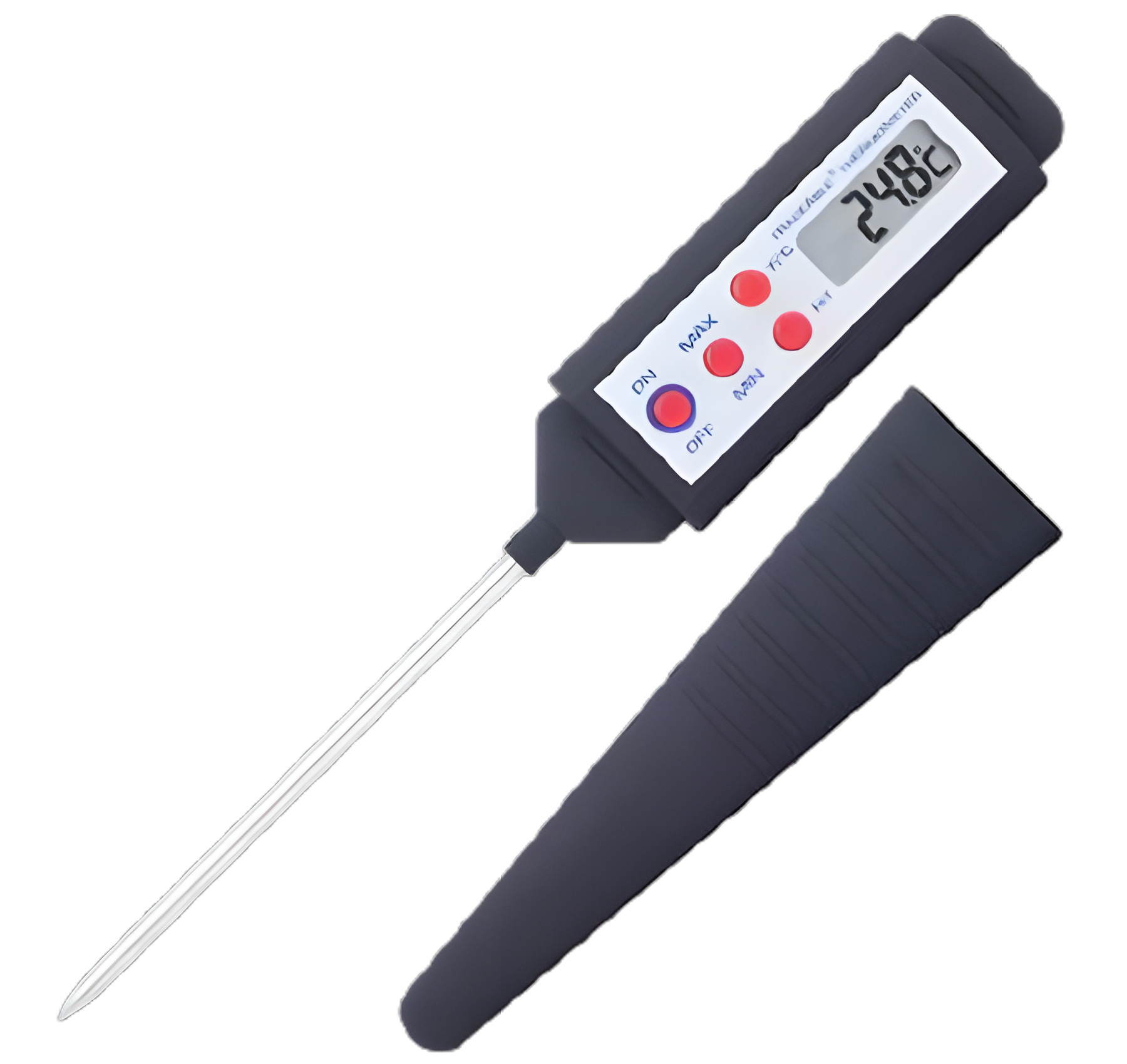 Traceable® Dual Range Pocket Thermometer - Stainless Steel Probe, Fahrenheit/Celsius, Battery Operated