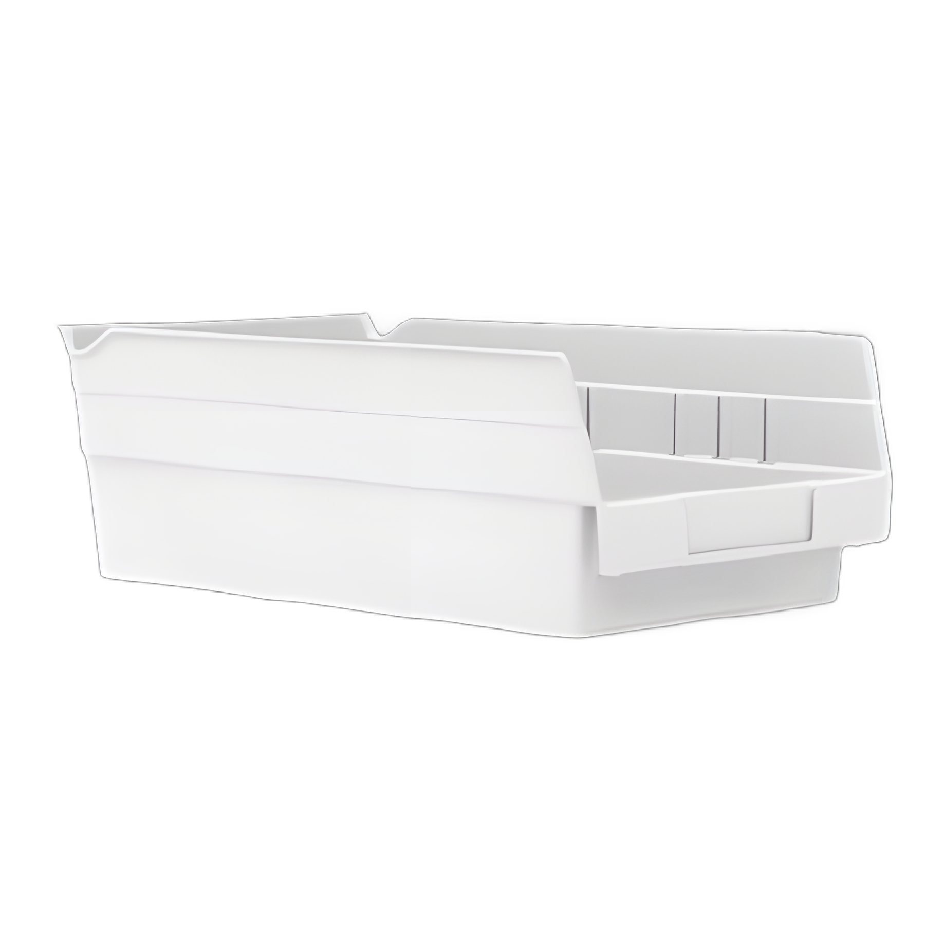 Akro-Mils Industrial-Grade Polymer Shelf Bin for Medical Storage, 4x6-5/8x11-5/8 Inch, White