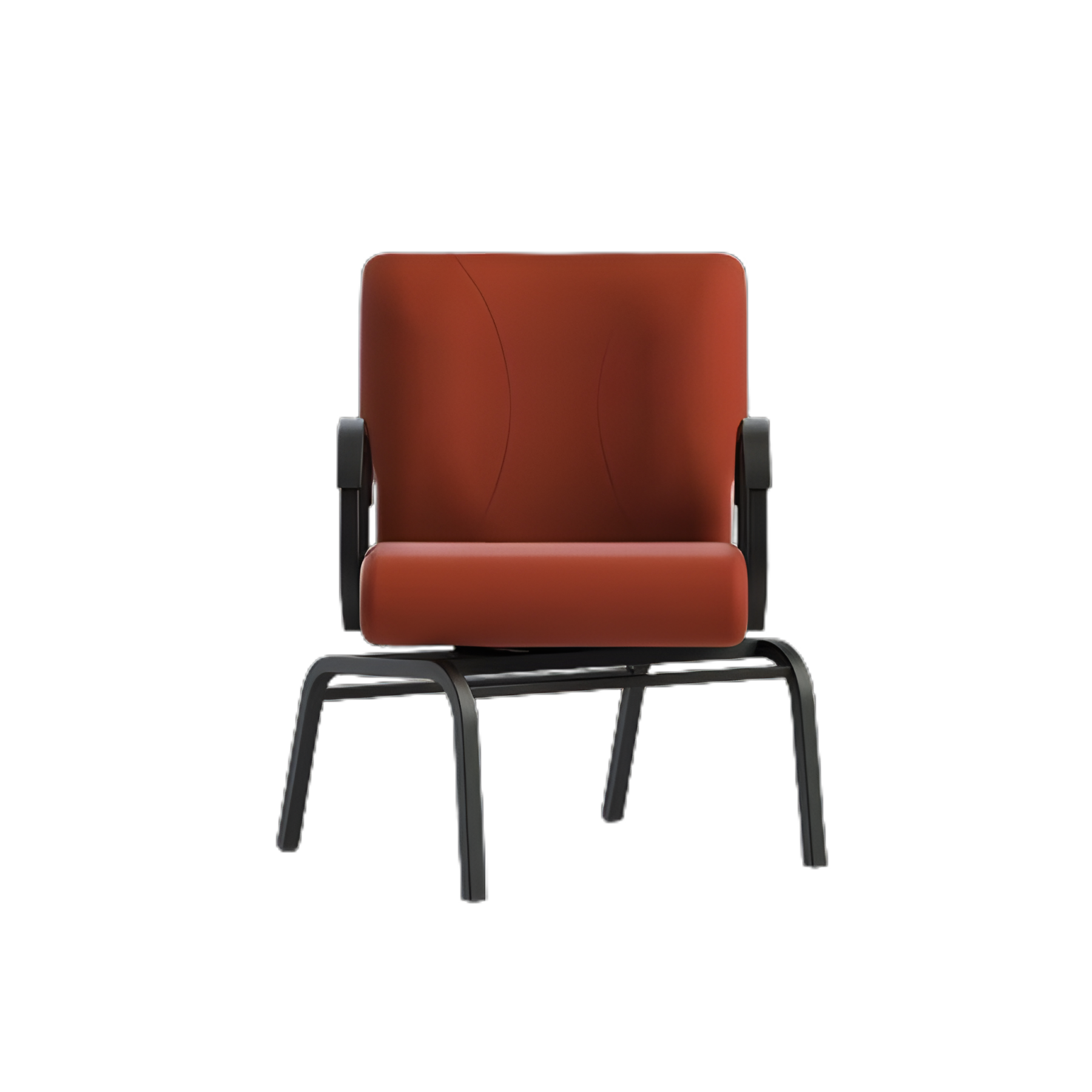 Titan Cordovan Vinyl Dining Chair with Armrests for Medical Facilities
