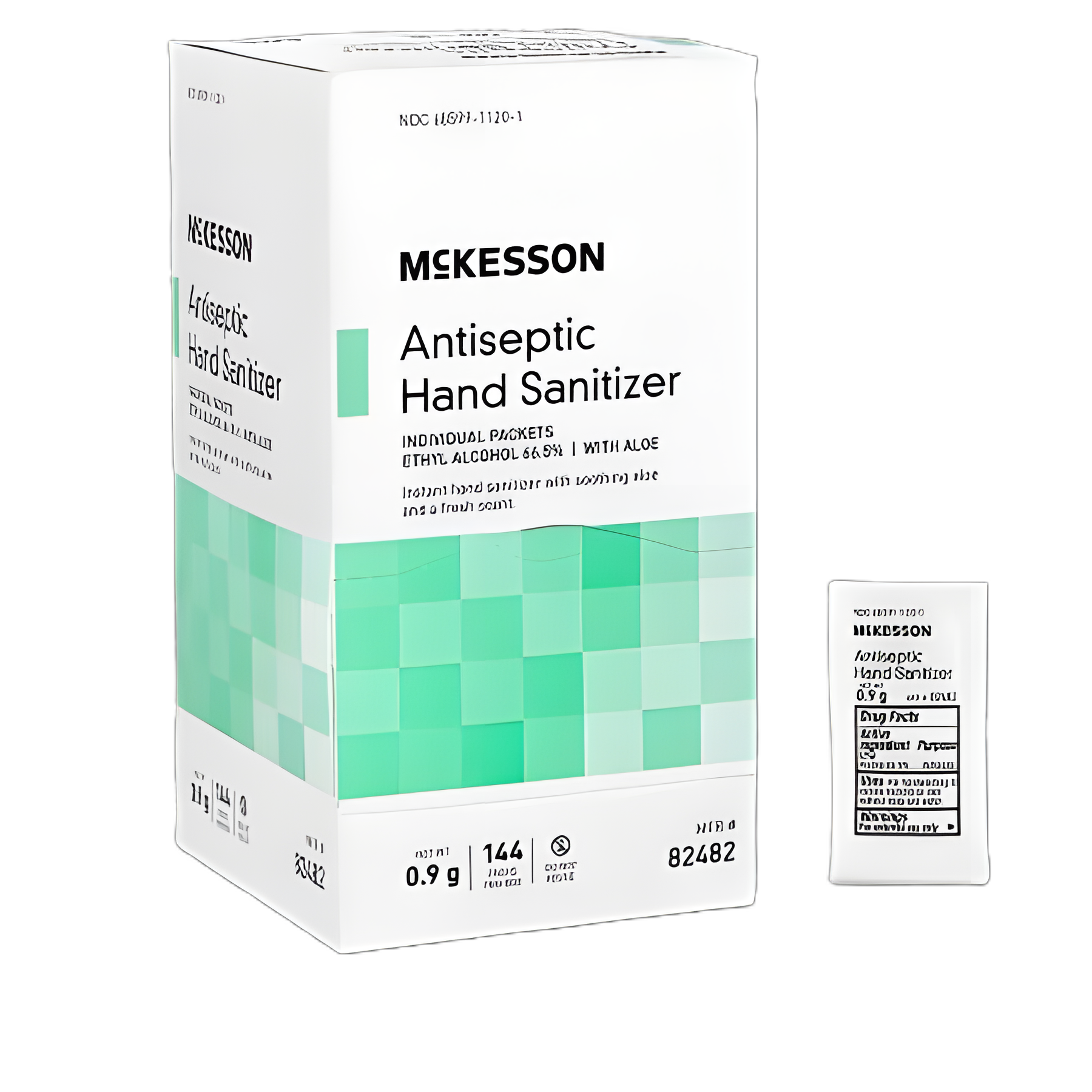 McKesson Hand Sanitizer with Aloe Vera, 0.9g Ethyl Alcohol Gel Packet