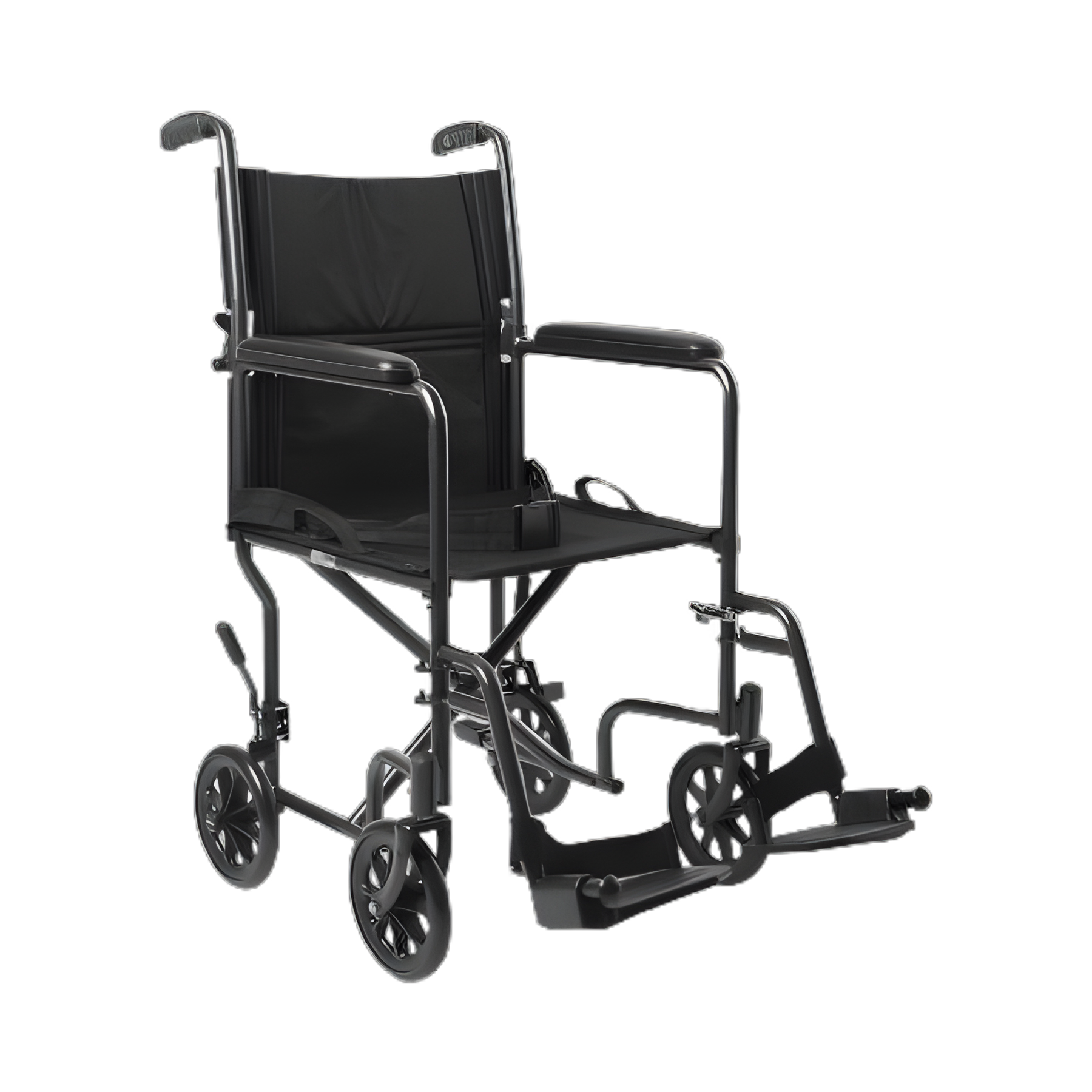 McKesson Lightweight Transport Chair, 19 Inch Seat, Full-Length Arms, Swing-Away Footrests, Steel Frame