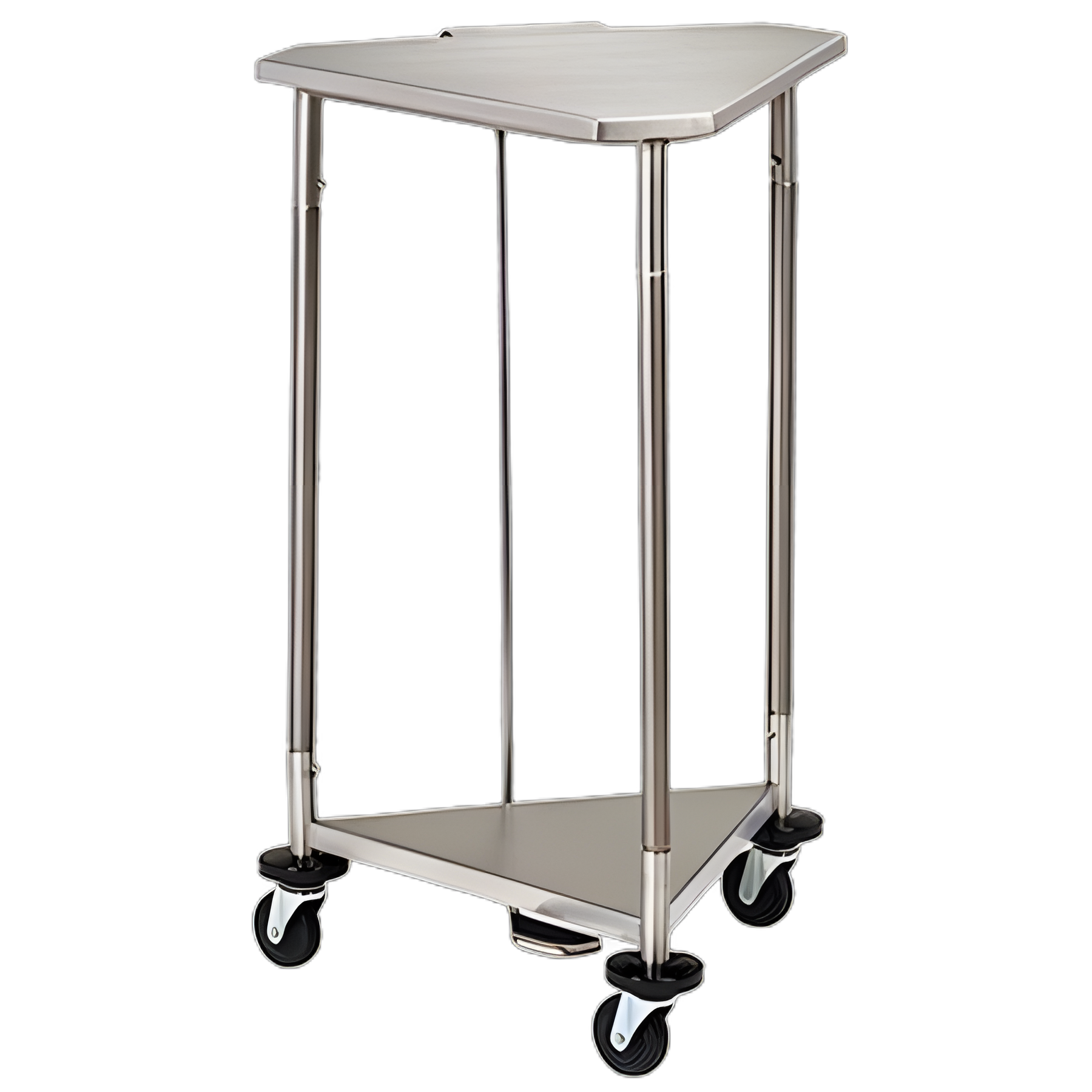 Clinton™ Stainless Steel Hamper Stand with Triangular Opening and Foot Pedal