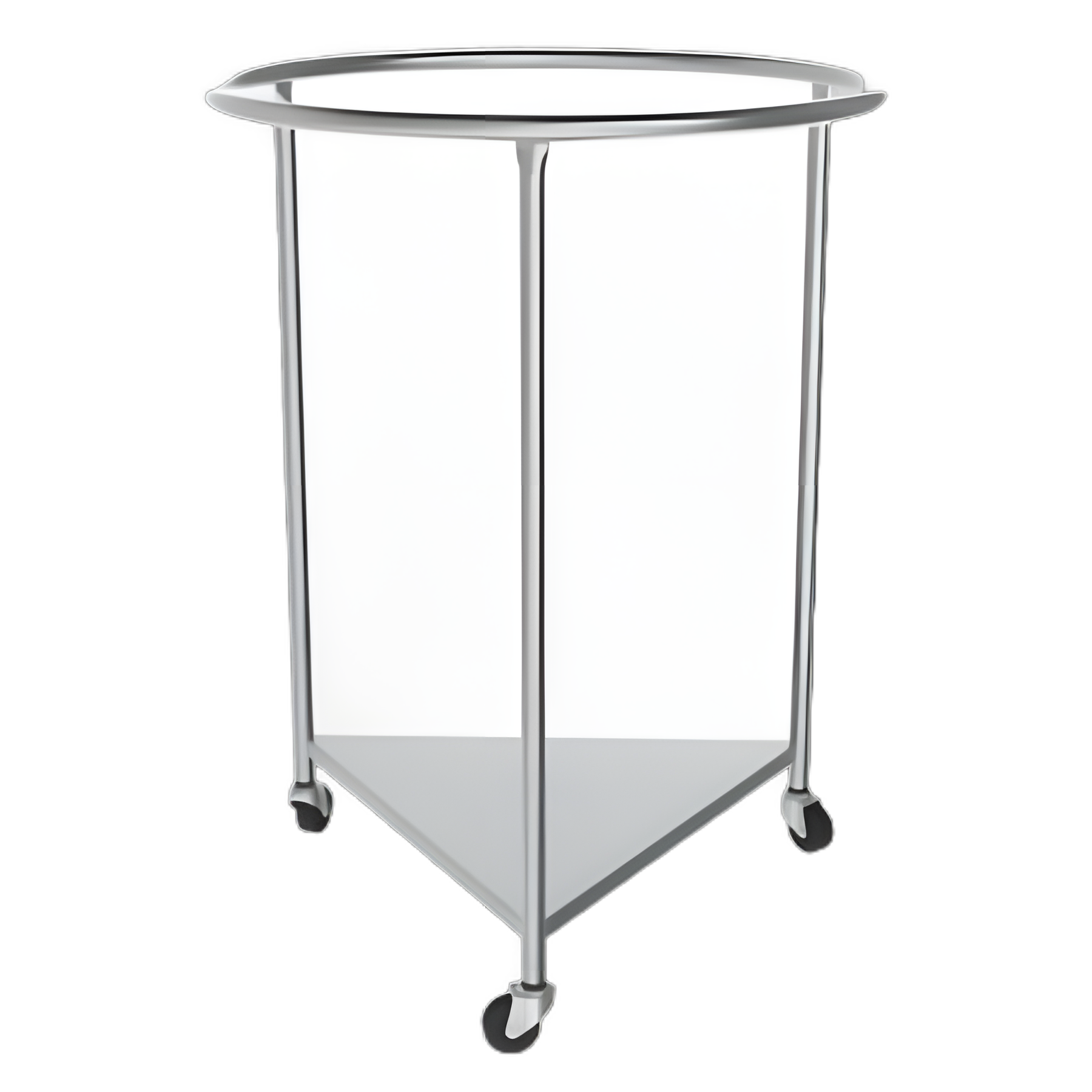 Stainless Steel Hamper Stand with Rolling Swivel Casters - LH2001 by Mac Medical Inc
