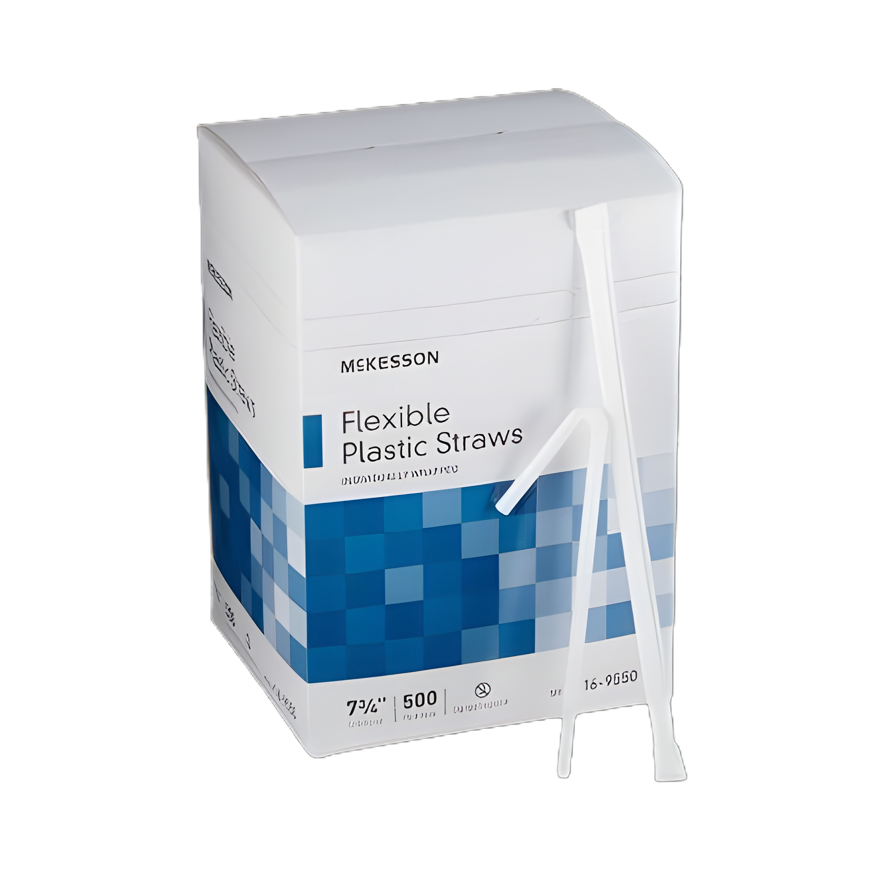 Flexible Drinking Straw McKesson 7-3/4 Inch Length White Individually Wrapped