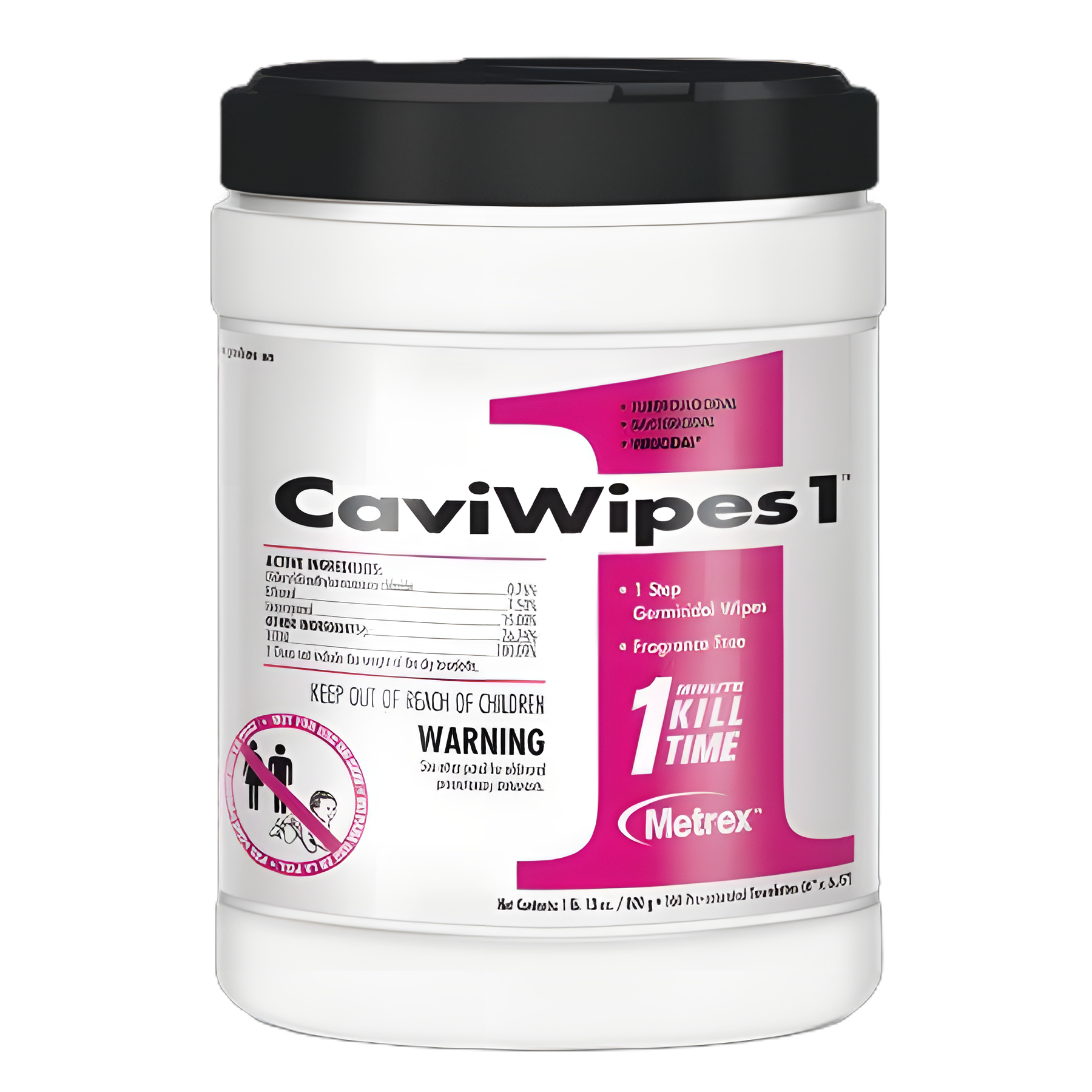 CaviWipes1™ Surface Disinfectant Premoistened Manual Pull Wipe 160 Count Canister Unscented NonSterile