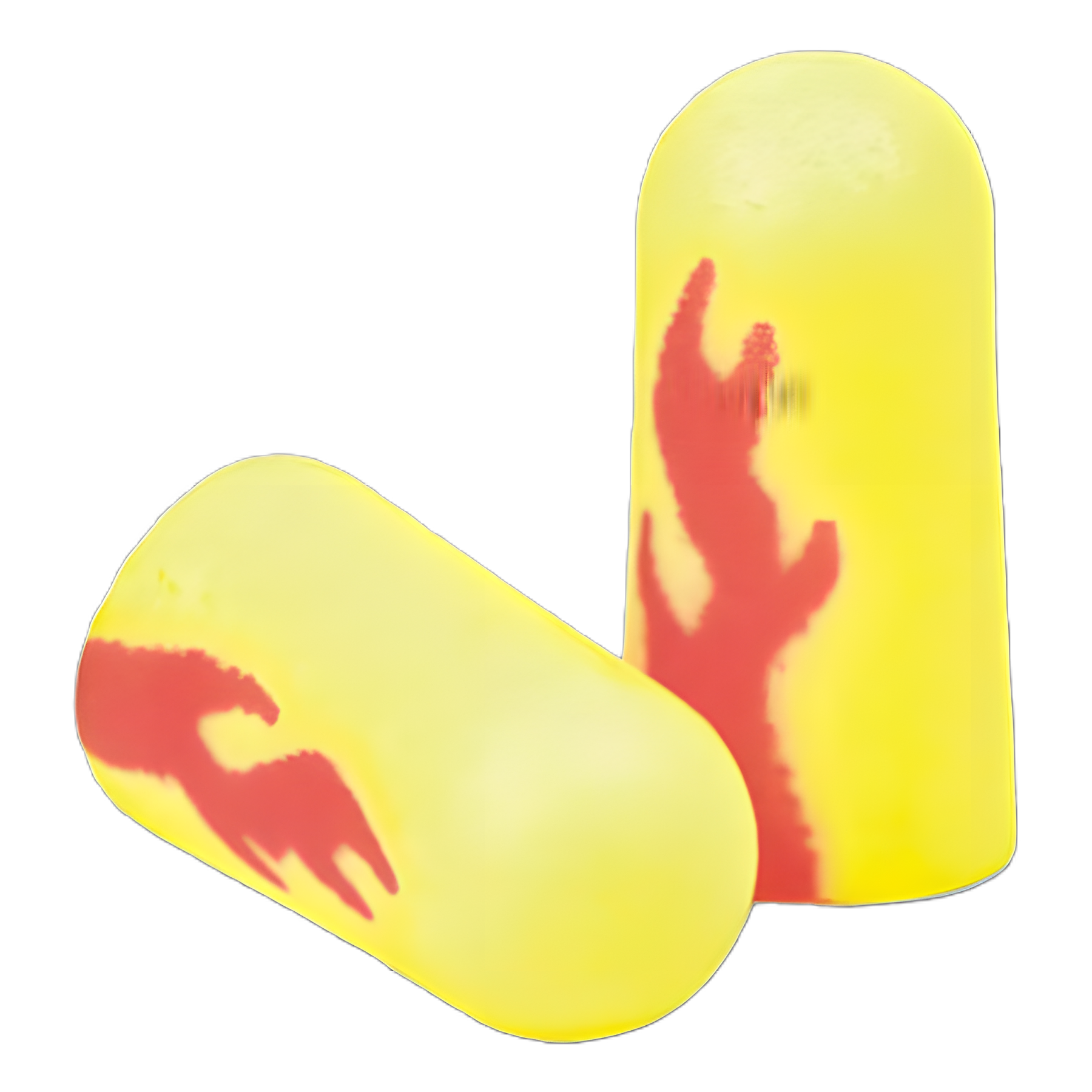 E-A-Rsoft Blasts Earplugs, Cordless, Foam, Yellow Neon/Red Flame, 200 Pairs/Box