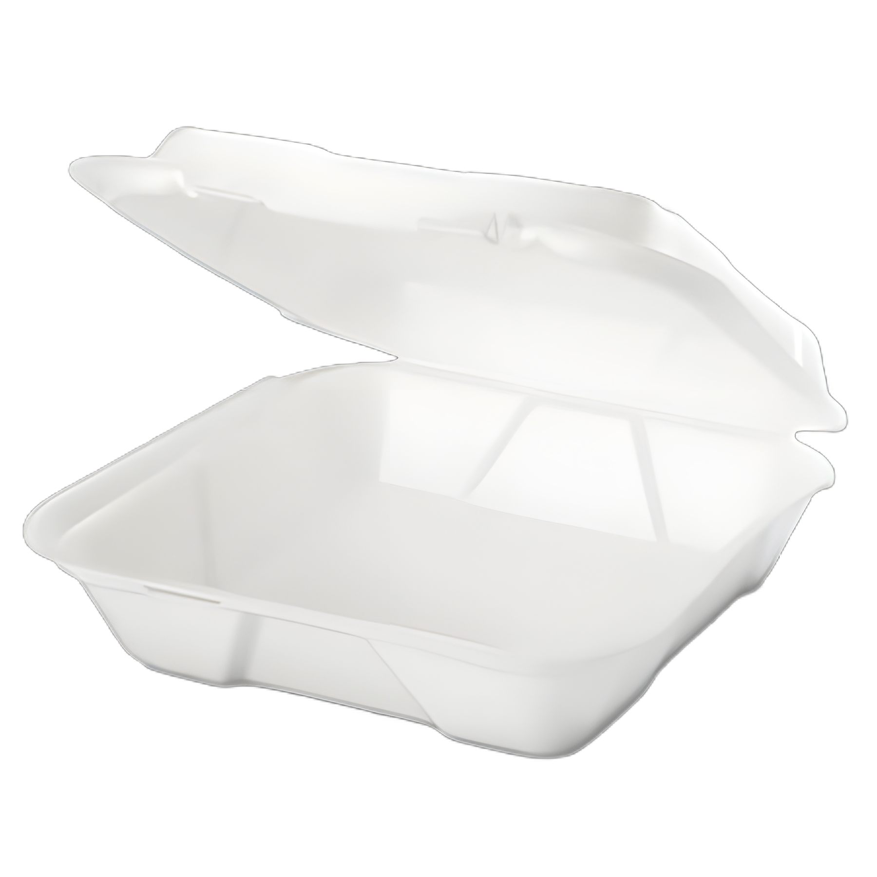 Genpak® Snap-It™ White Foam Carryout Food Container for Medical Facilities