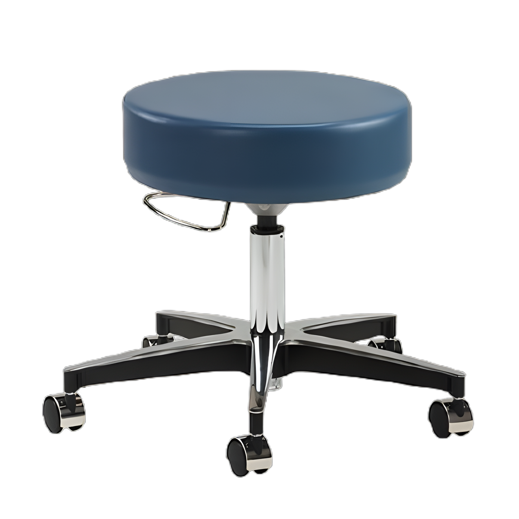 Premier Series Backless Exam Stool with Pneumatic Height Adjustment and 5 Casters in Royal Blue - 2156-3RB