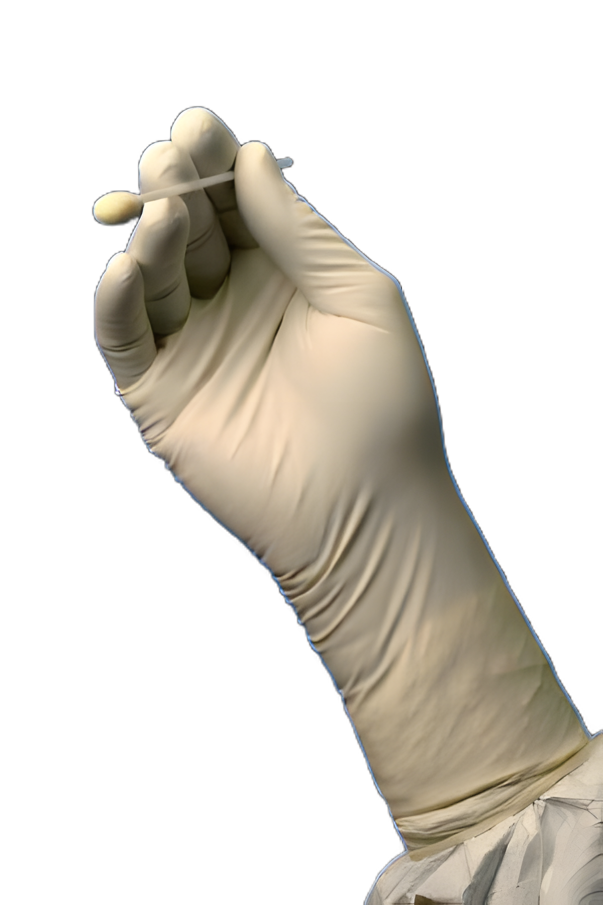 TechNiGlove STN200P Medium Nitrile Cleanroom Gloves, White, 12-Inch, Sterile, Beaded Cuff