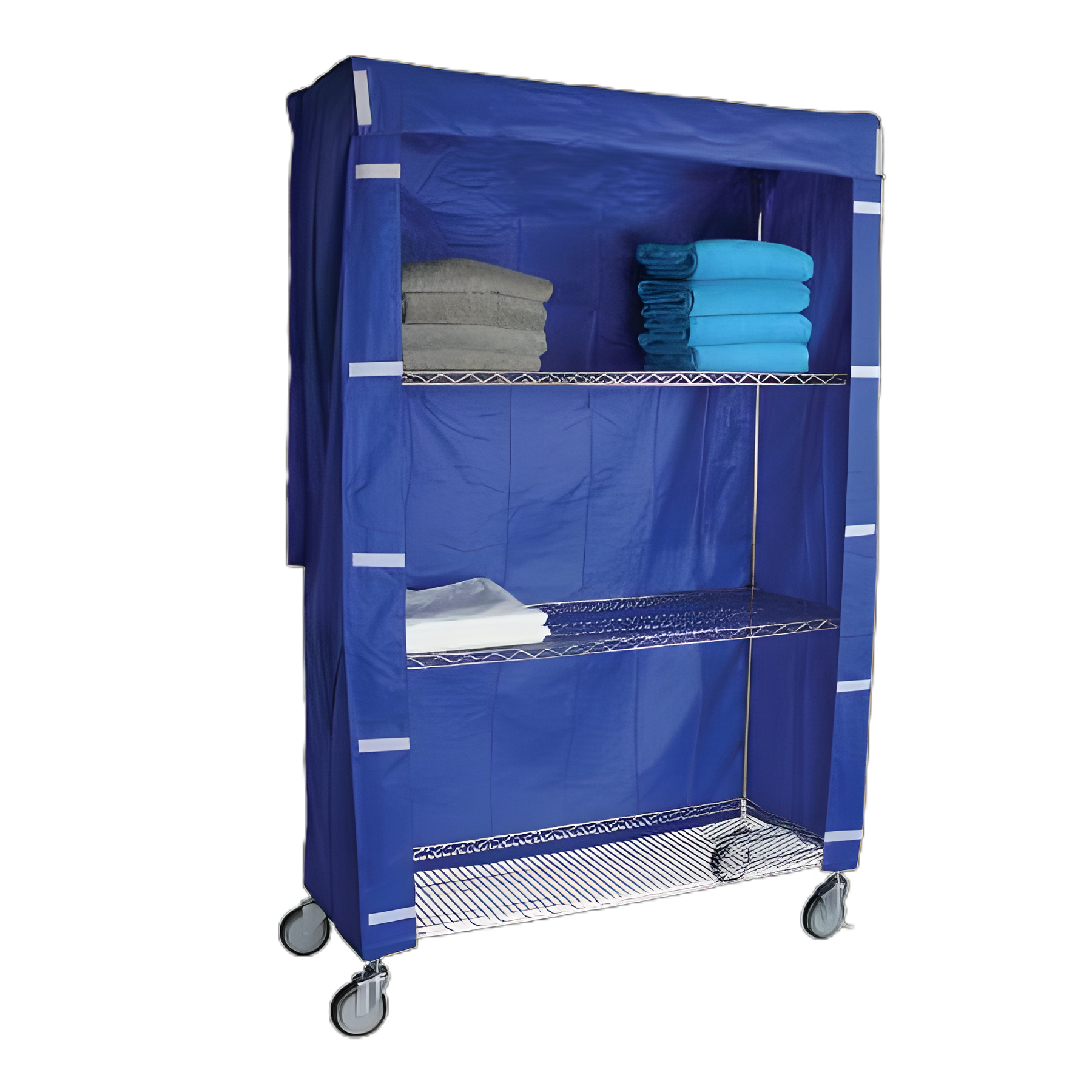 Cart Cover R&B Dark Blue Urethane Coated Nylon 18 X 48 X 72 Inch Hook and Loop Closure