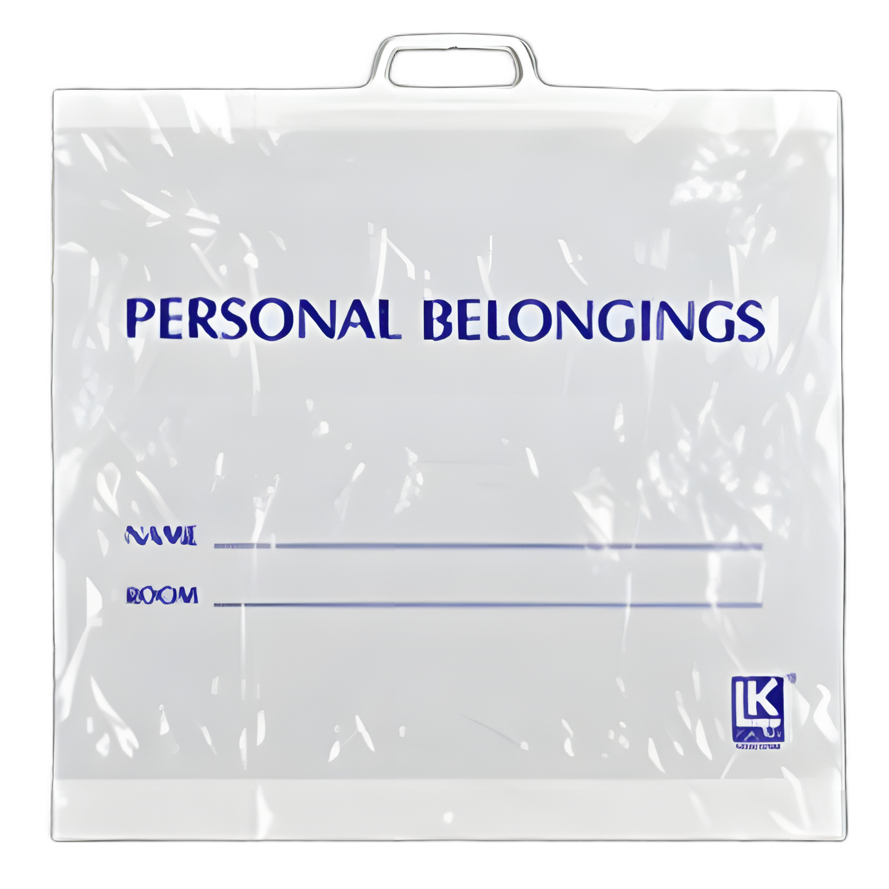 Patient Belongings Bag Elkay® Plastics 18 X 19 Inch LDPE Snap Closure White