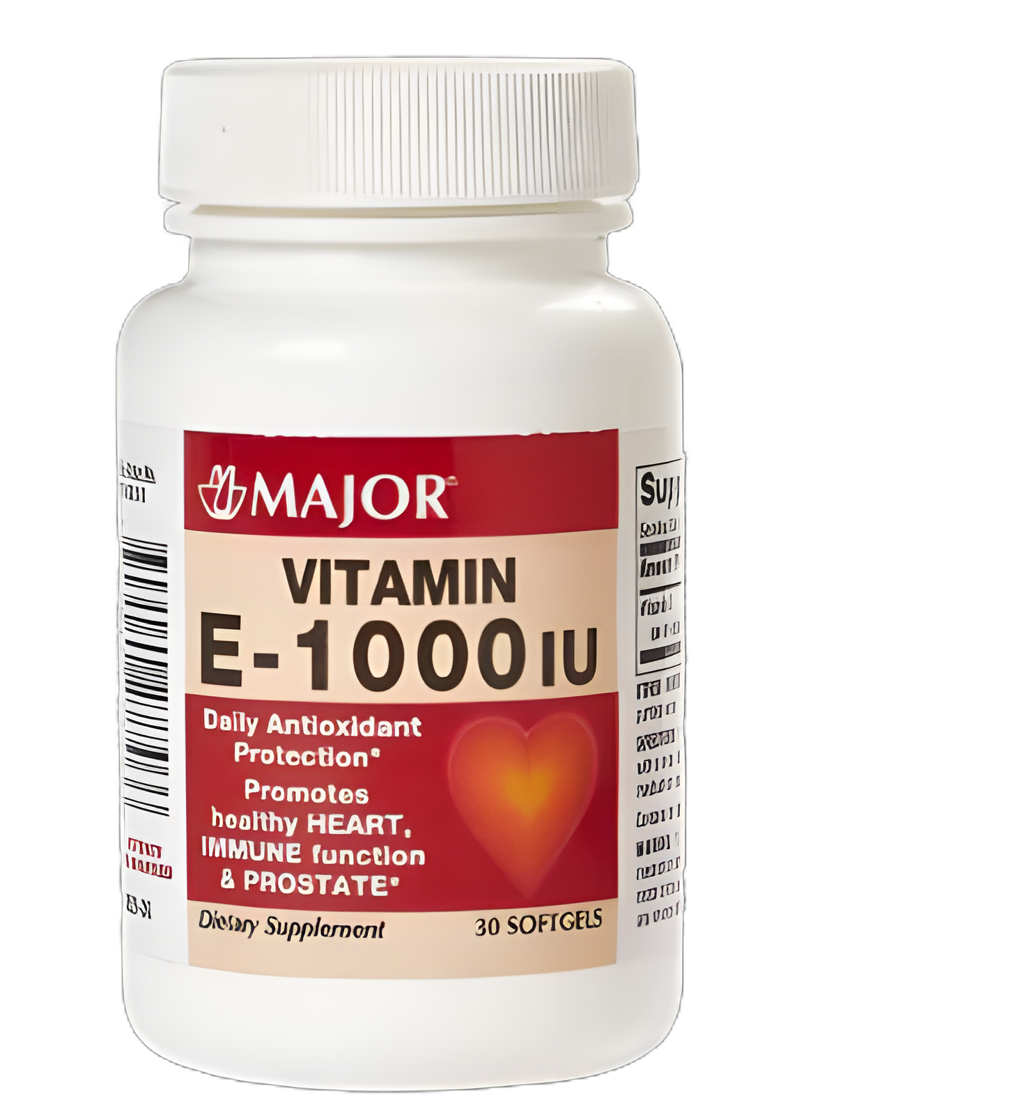 Vitamin Supplement Major® Vitamin E 1000 IU Strength Capsule 100 per Bottle