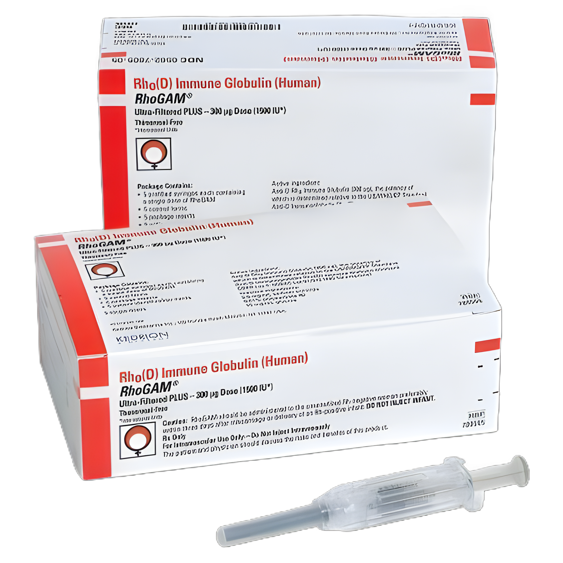 RhoGAM® Ultra-Filtered Plus Rho (D) Immune Globulin (Human), Preservative Free 1,500 IU (300 mcg) Injection Prefilled Syringe 5 Syringes