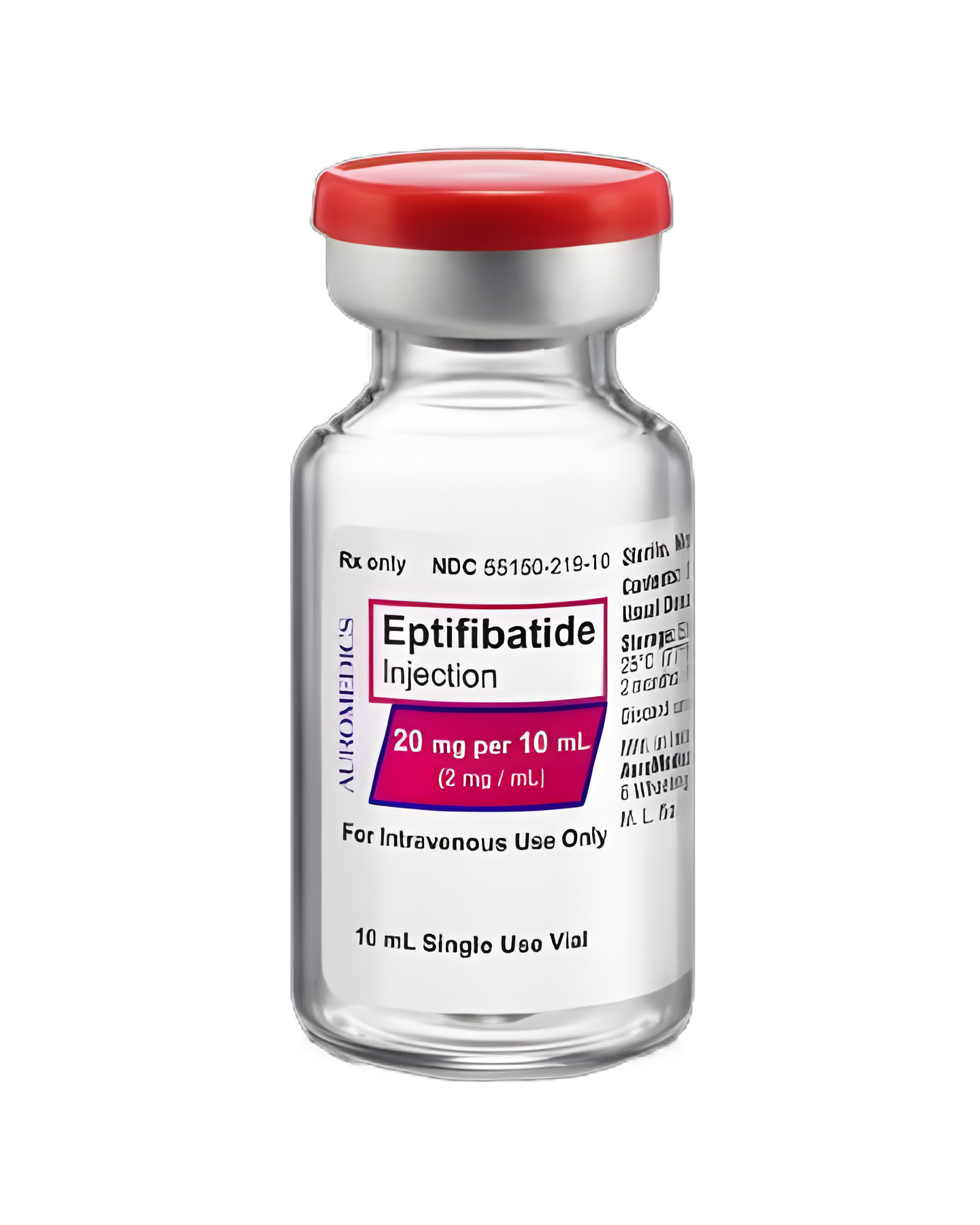 Eptifibatide 2 mg/mL Injection Single-Dose Vial 10 mL by Auromedics Pharmaceuticals