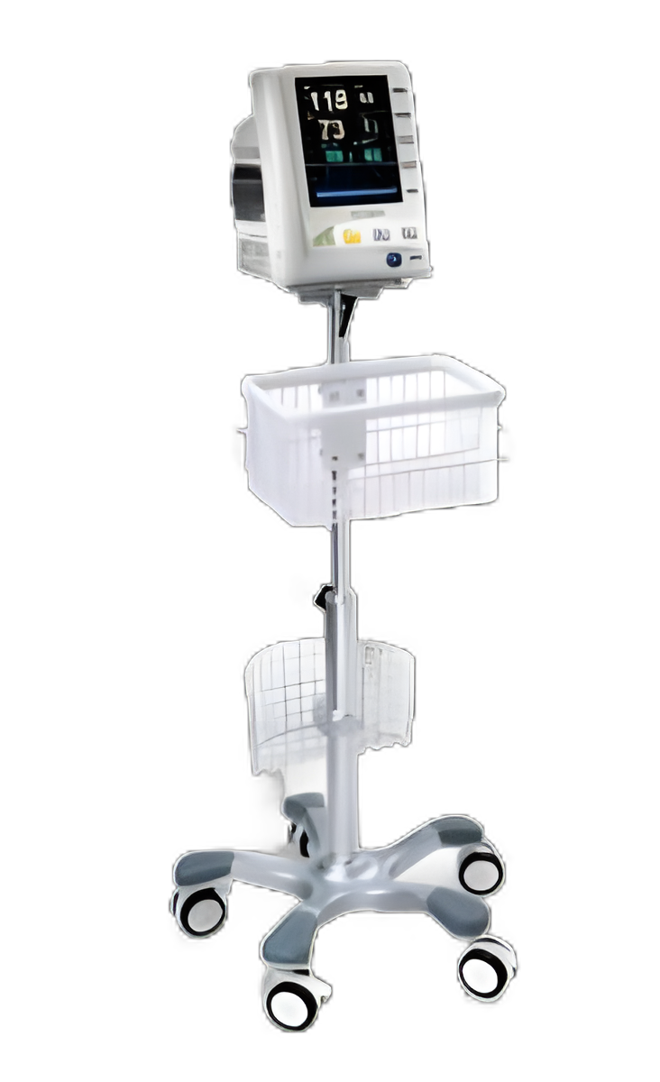 Center Pole Trolley with Basket and Locking Caster for Cadence Series