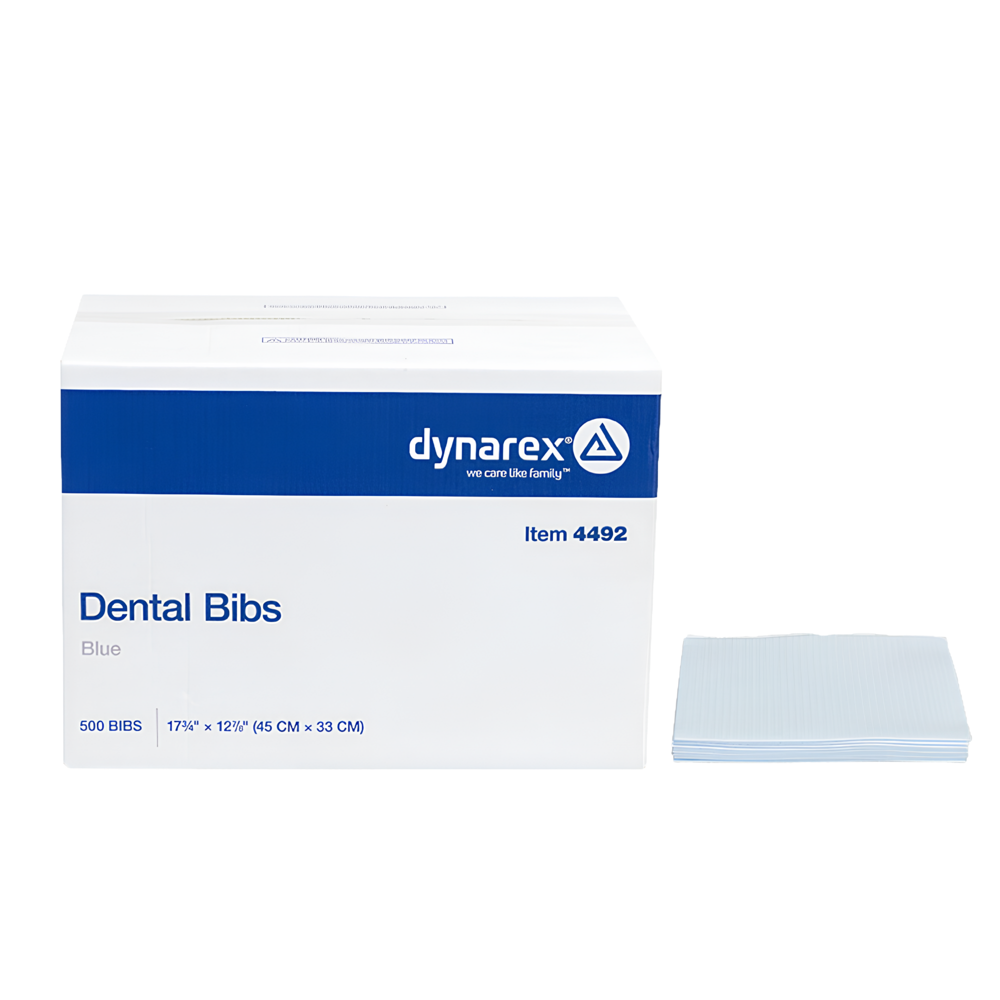 Dental Bib 13 X 18 Inch Blue, 2-Ply, NonSterile