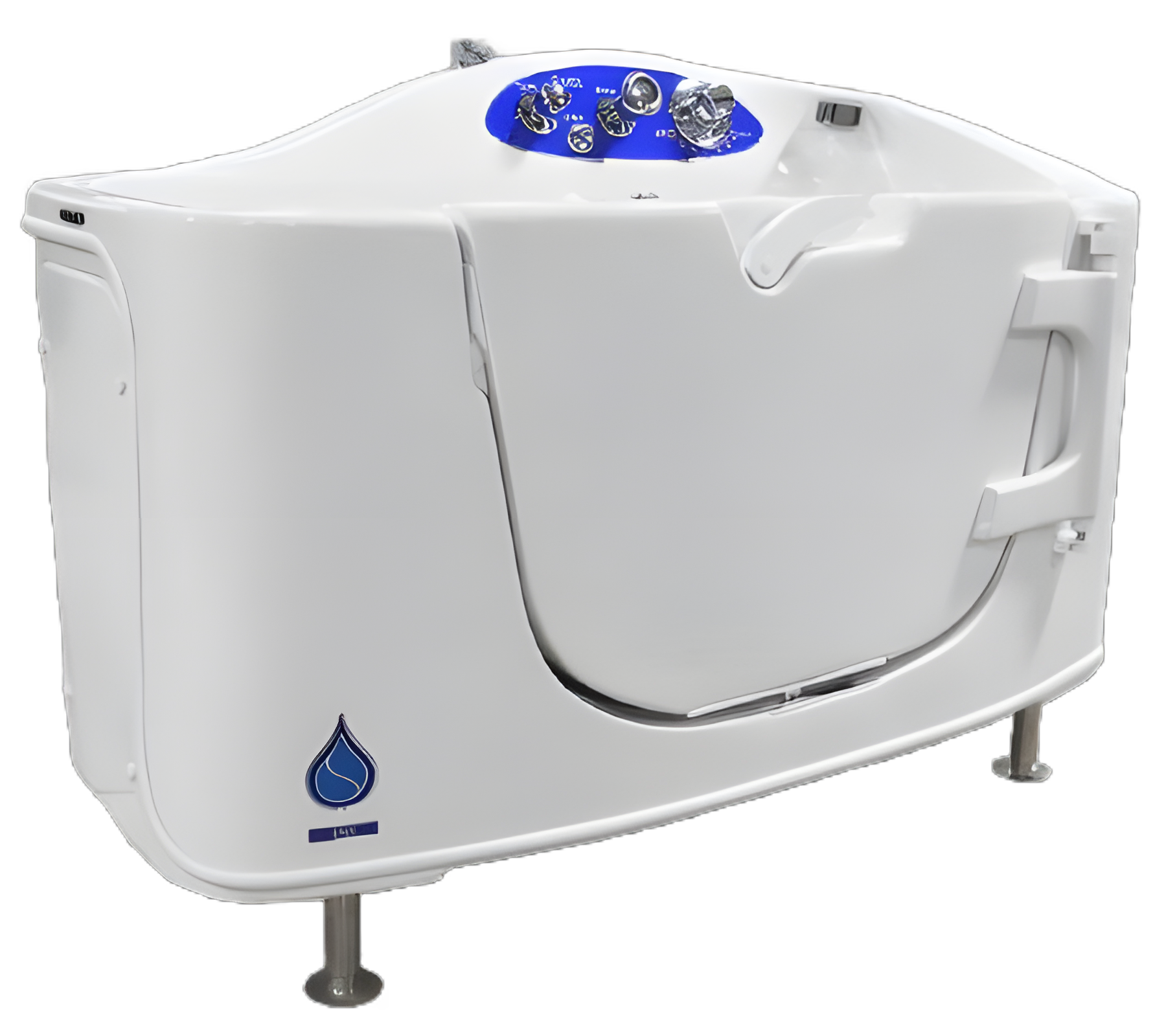 Drive Medical Side Entry Whirlpool Tub for Enhanced Patient Care - Colorado Spring White Fiberglass DB-COLORADO-1100