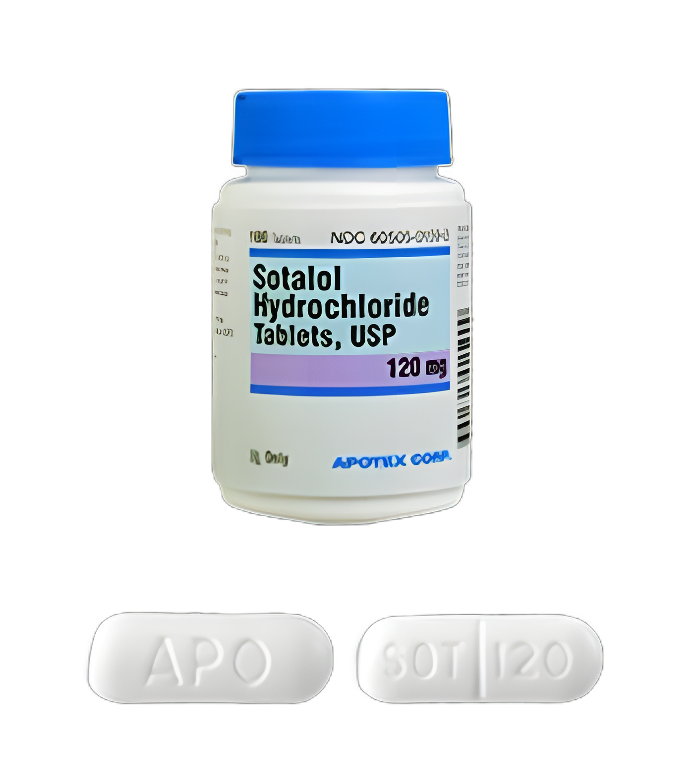 Sotalol HCl 120 mg Tablet for Arrhythmia - Bottle of 100 Tablets