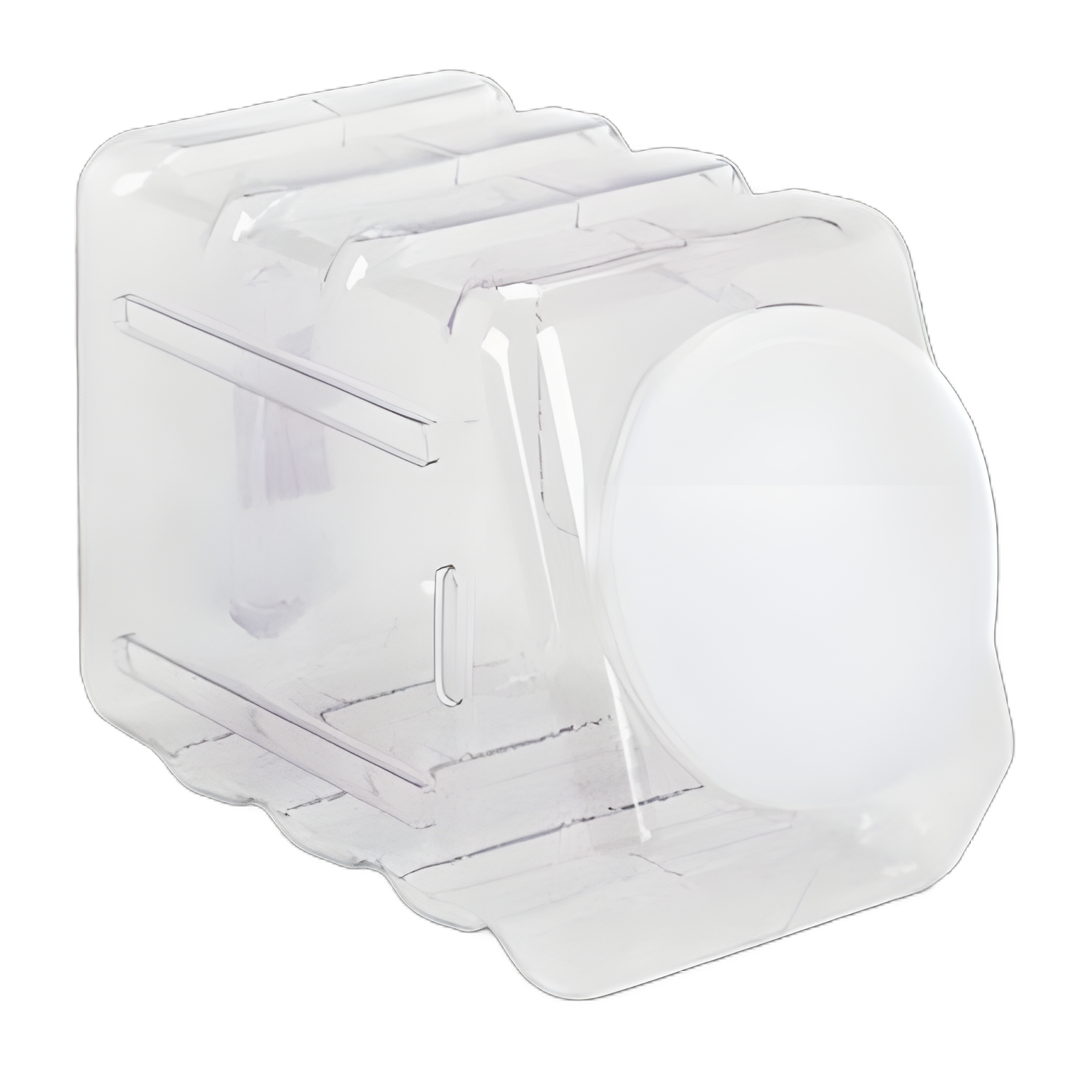 Interlocking Storage Container with Lid, Clear Plastic