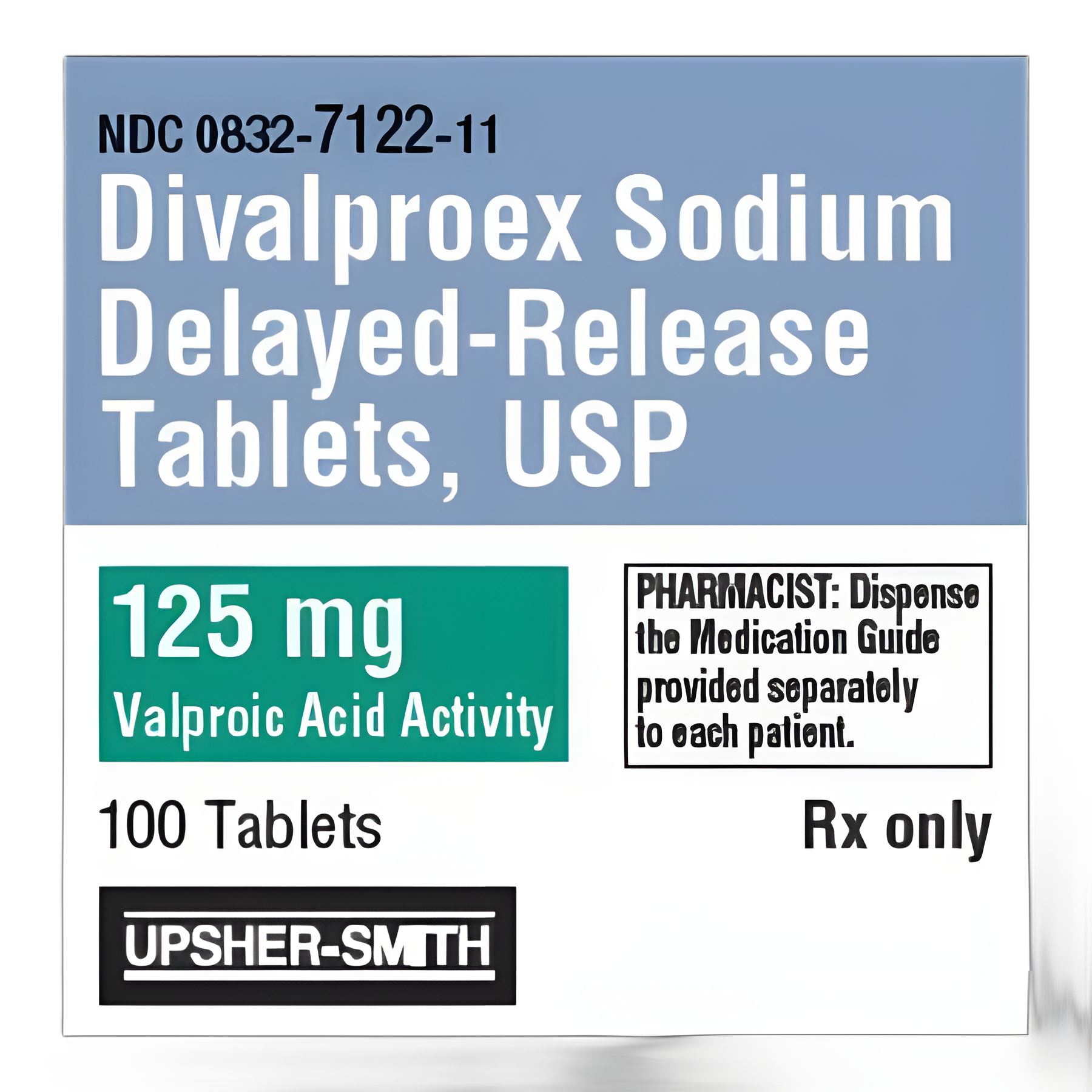 Divalproex Sodium 125 mg Tablets - Anticonvulsant Medication