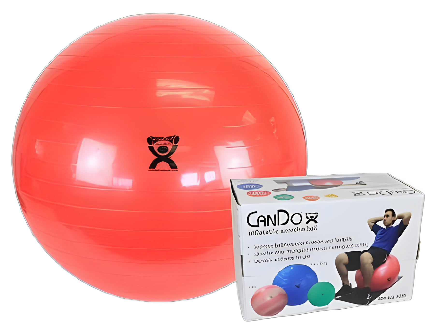 Inflatable Exercise Ball CanDo® Red - 30-1804B