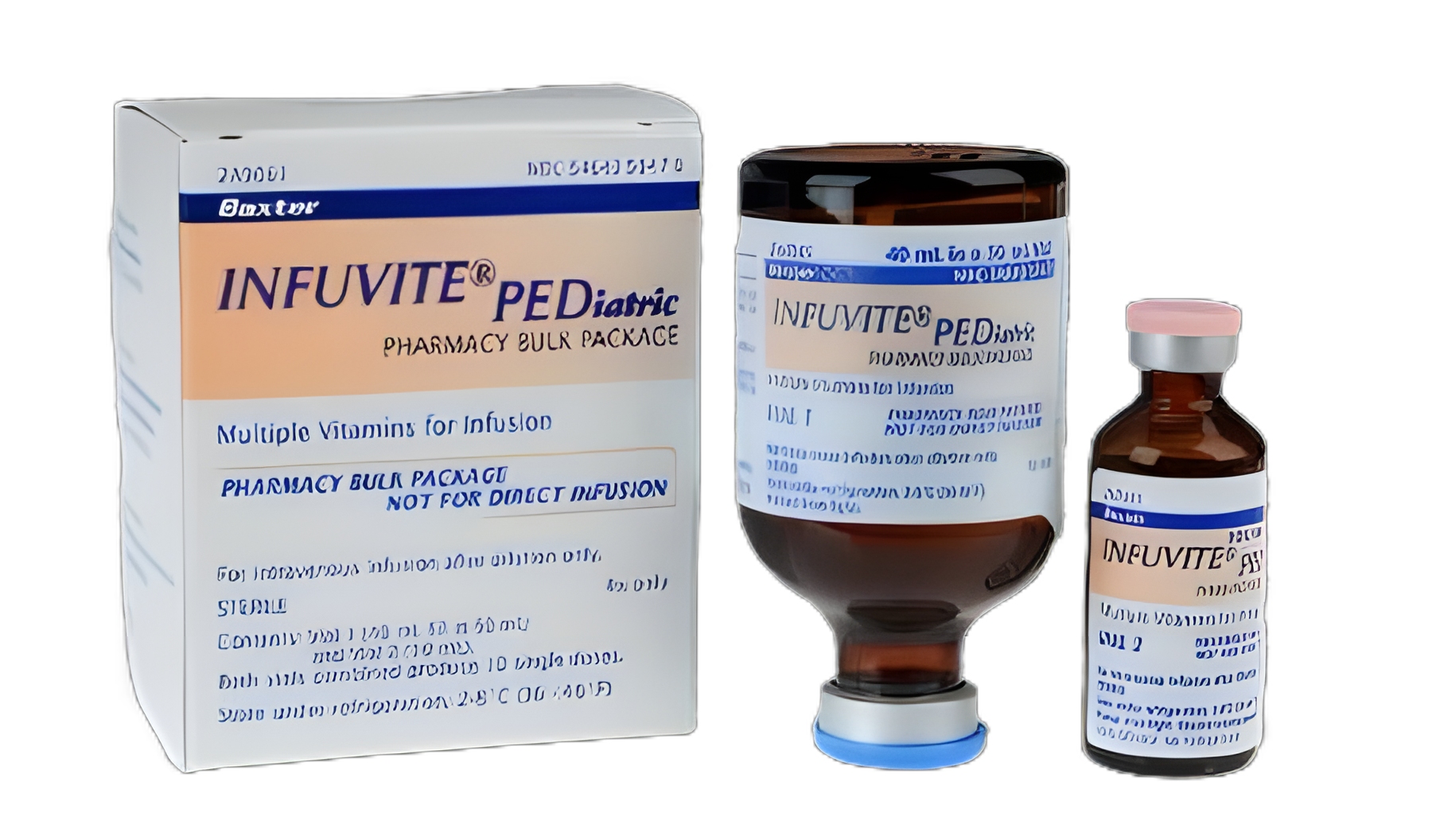Infuvite® Pediatric Multivitamin Kit Pediatric Multivitamin Infusion No. 1 / Vitamin K 400 - 200 / 5 mL Injection Pharmacy Bulk Vial 40 mL, 10 mL 2 Vials