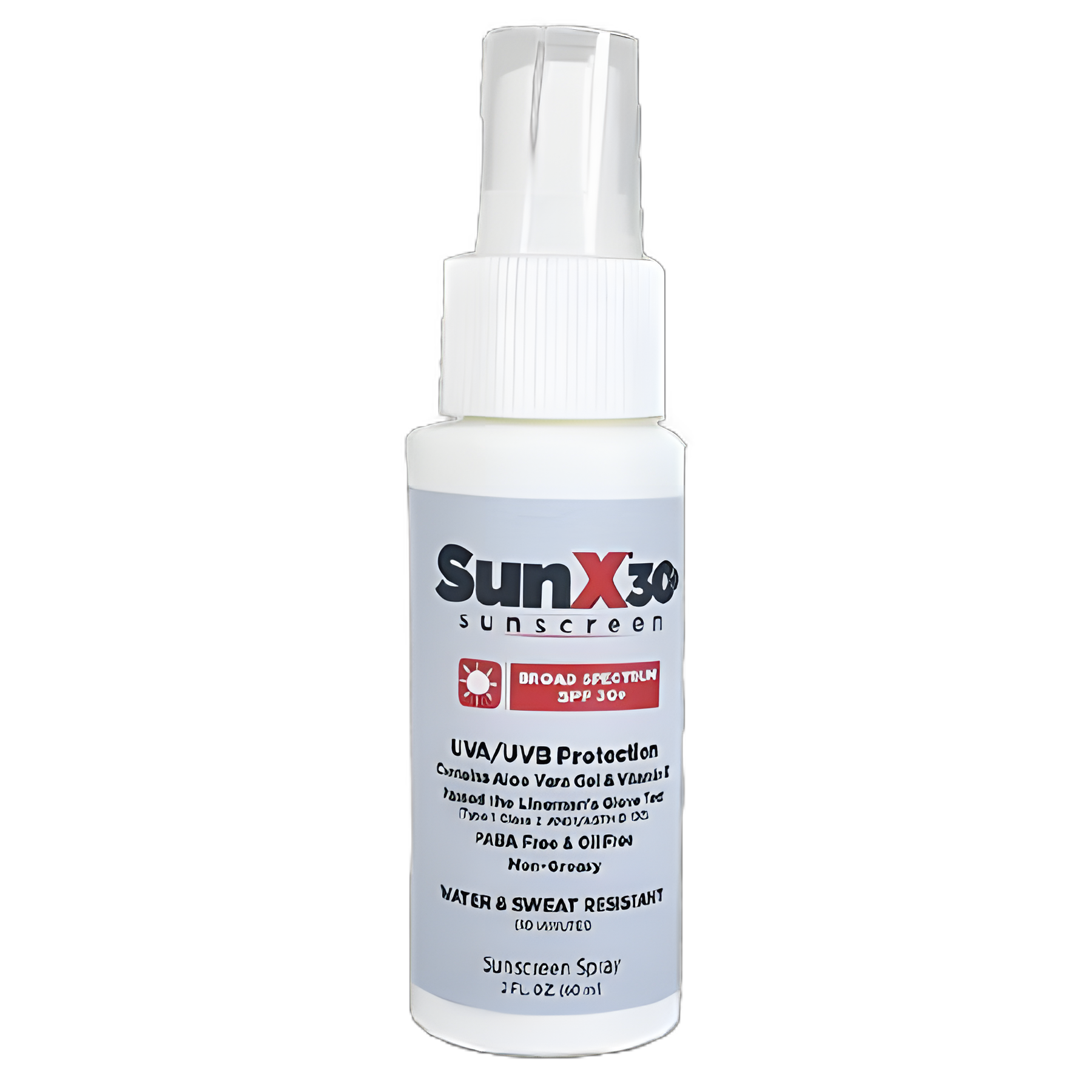 SunX® SPF 30 Sunscreen Liquid - 2 oz. Pump Bottle for Effective UV Protection