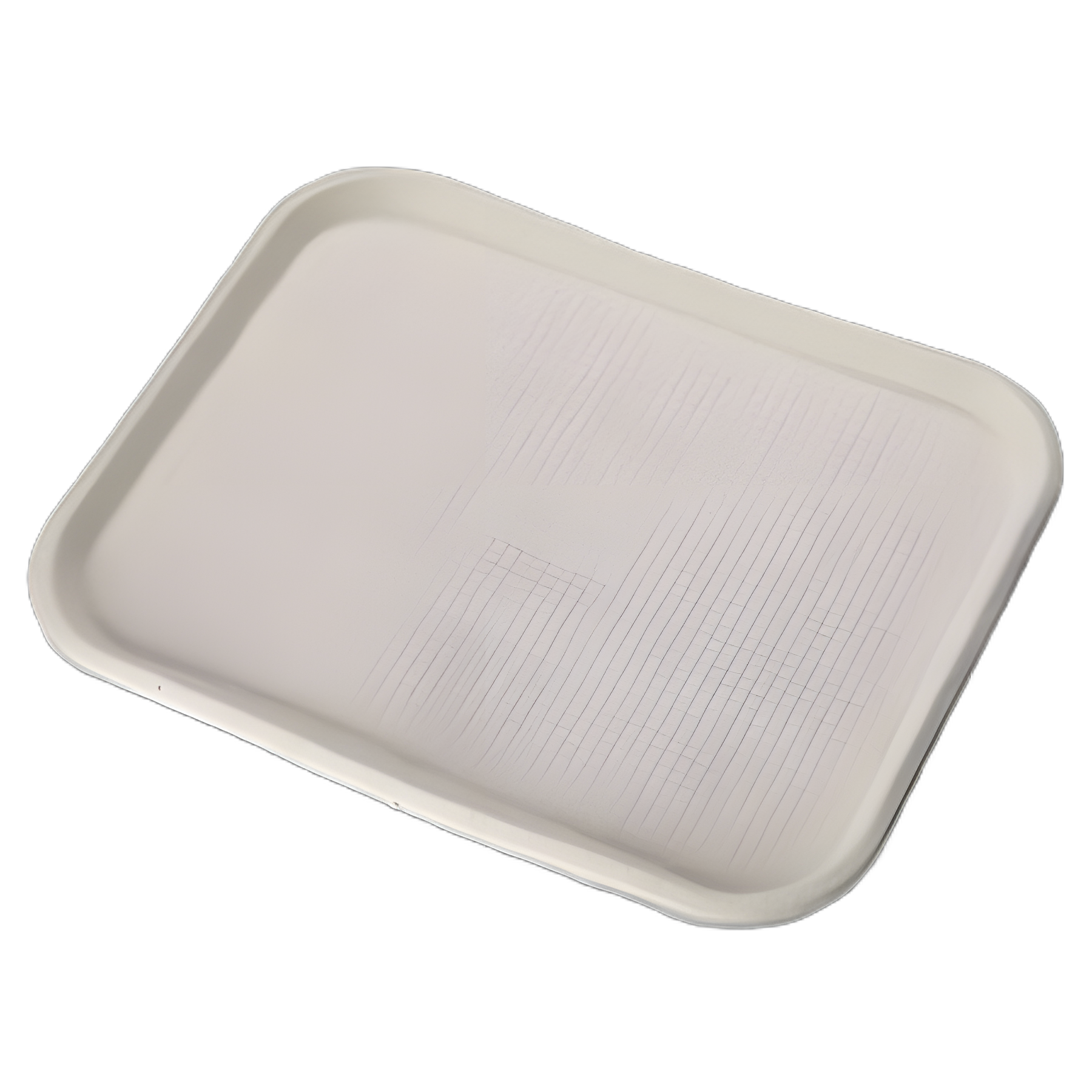 Savaday Molded Fiber Food Trays for Medical Facilities, 1-Compartment, 14x18, White, 100/Carton