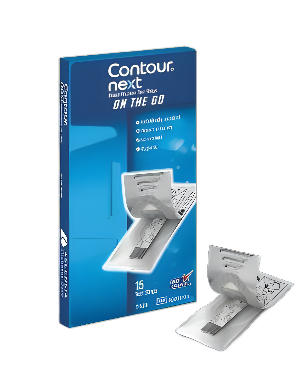 Blood Glucose Test Strips CONTOUR®NEXT ON THE GO 15 Strips per Pack