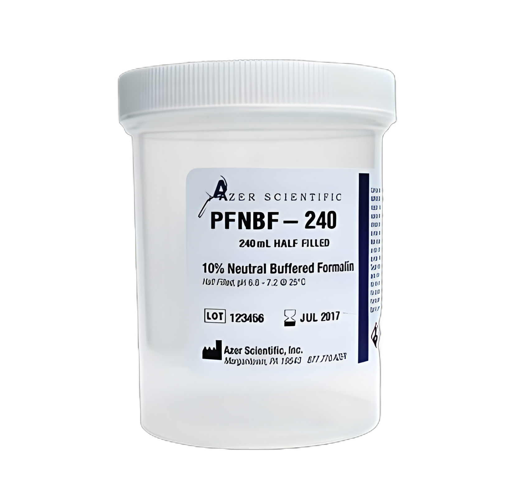 Azer Scientific 120 mL Prefilled Formalin Containers for Tissue Specimen Fixation