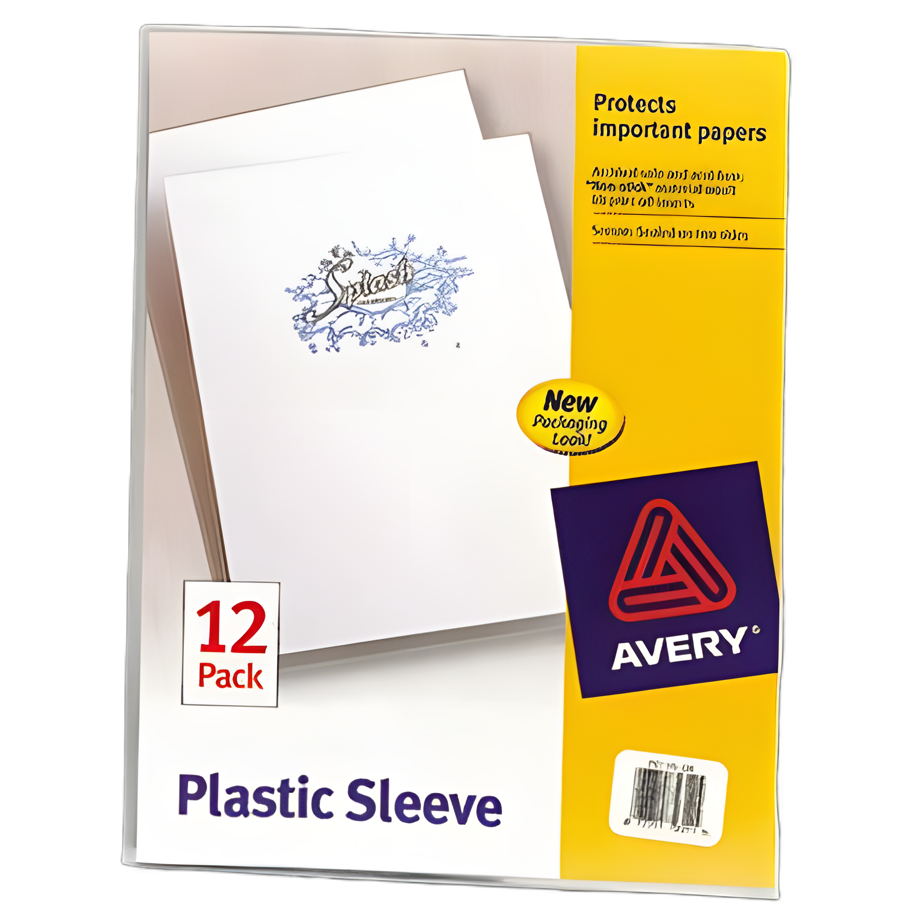 Clear Plastic Sleeves, Letter Size, Clear, 12/Pack