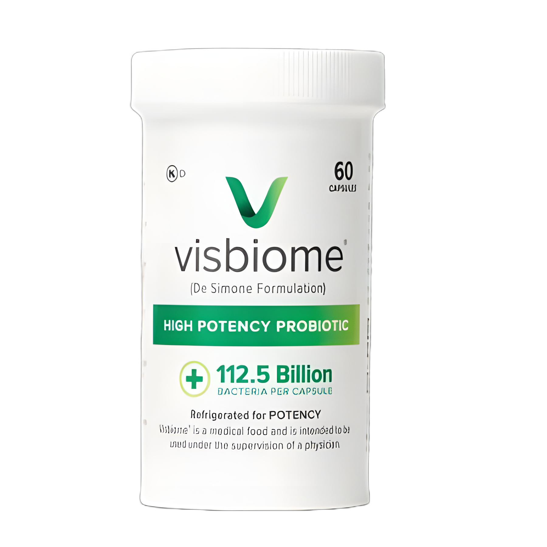 Visbiome High Potency Probiotic Supplement, 60 Capsules - Medical Grade for IBS, UC, and More
