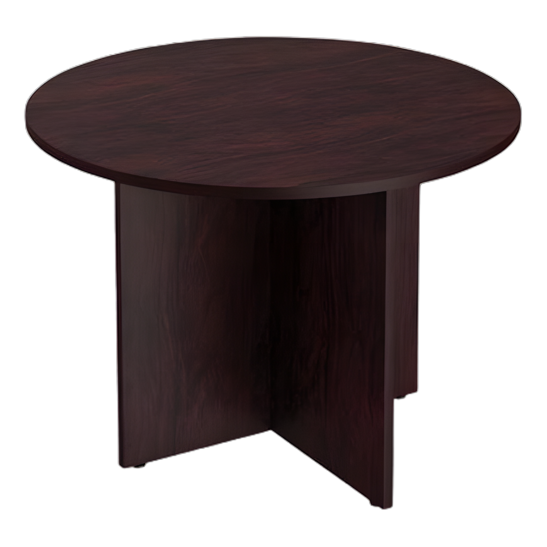 Alera Valencia Round Conference Table with Legs, 42" Diameter x 29.5h, Mahogany
