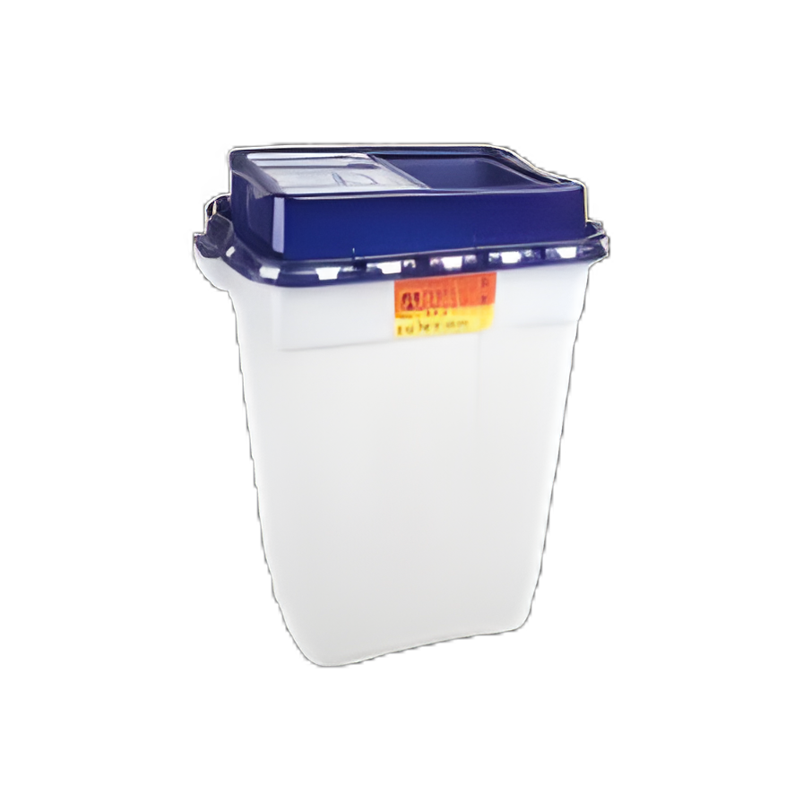 Pharmaceutical Waste Container Recykleen™ White Base 26-1/4 H X 20 W X 14-3/4 D Inch Vertical Entry 19 Gallon