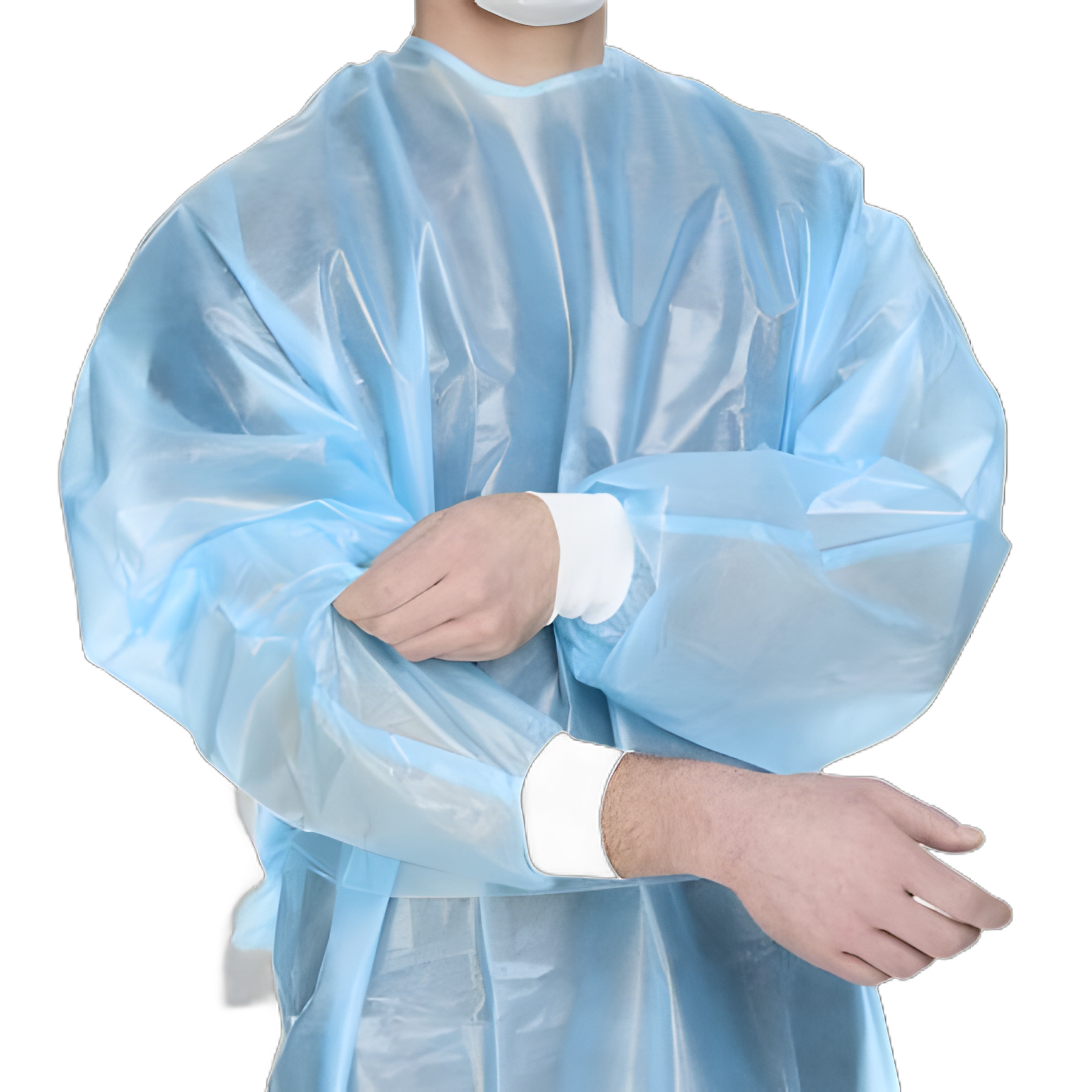 McKesson X-Large Blue Chemotherapy Procedure Gown NonSterile AAMI Level 2 ASTM D6978 Disposable