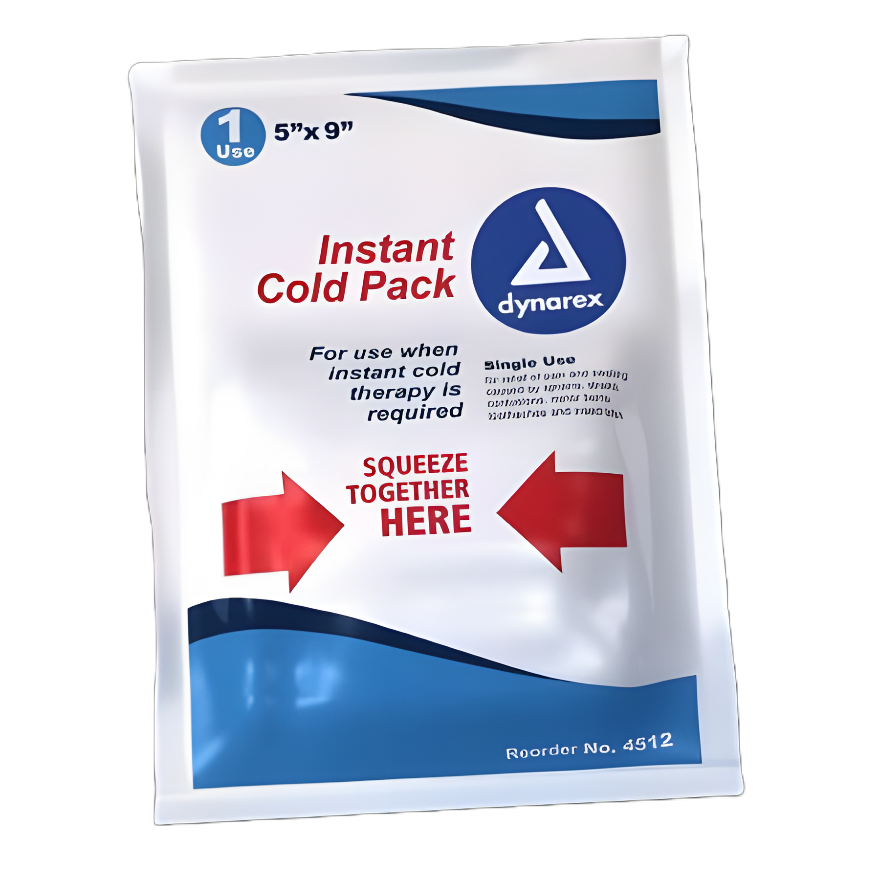 Instant Cold Pack Dynarex® General Purpose One Size Fits Most 5 X 9 Inch Plastic / Calcium Ammonium Nitrate / Water Disposable
