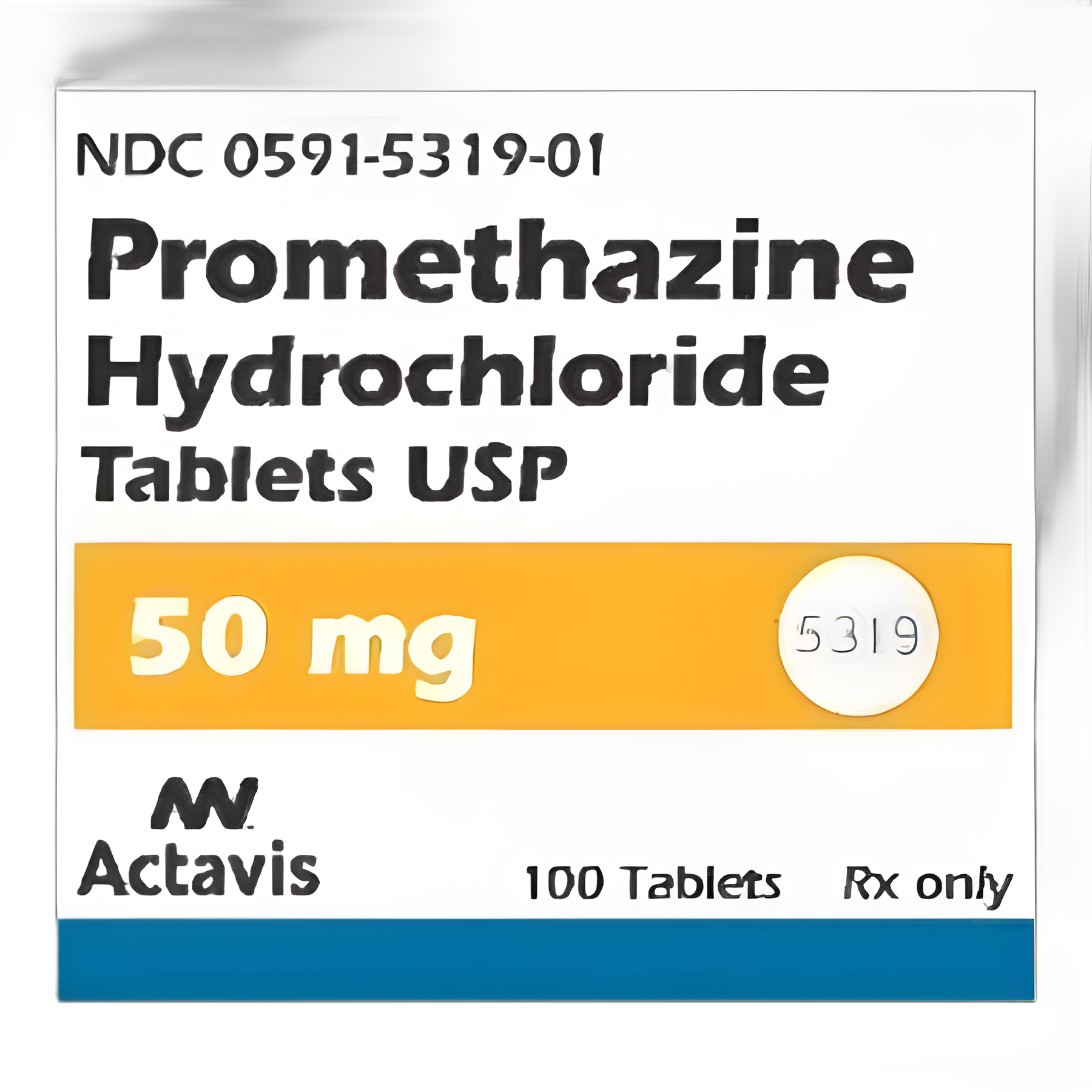 Promethazine HCl 50 mg Tablets by Teva - 100 Count Bottle