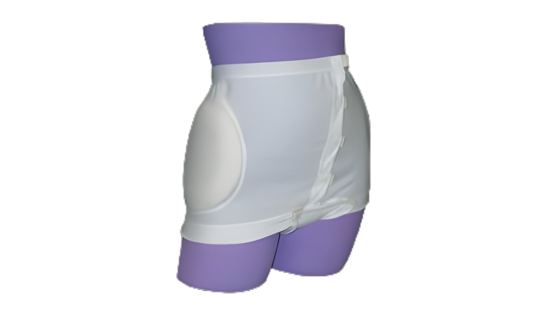 Hip Protection Brief HipSaver® Wrap and Snap™ Incontinent Small White Unisex