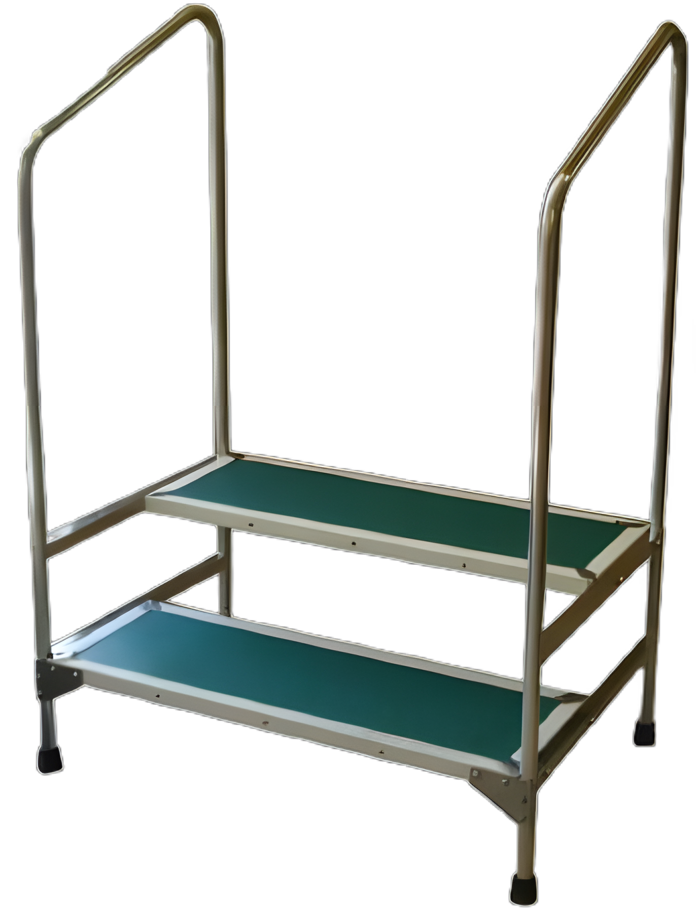 MRI-Compatible Step Stool with Handrail by Newmatic Medical - 2 Steps, 8-Inch Height