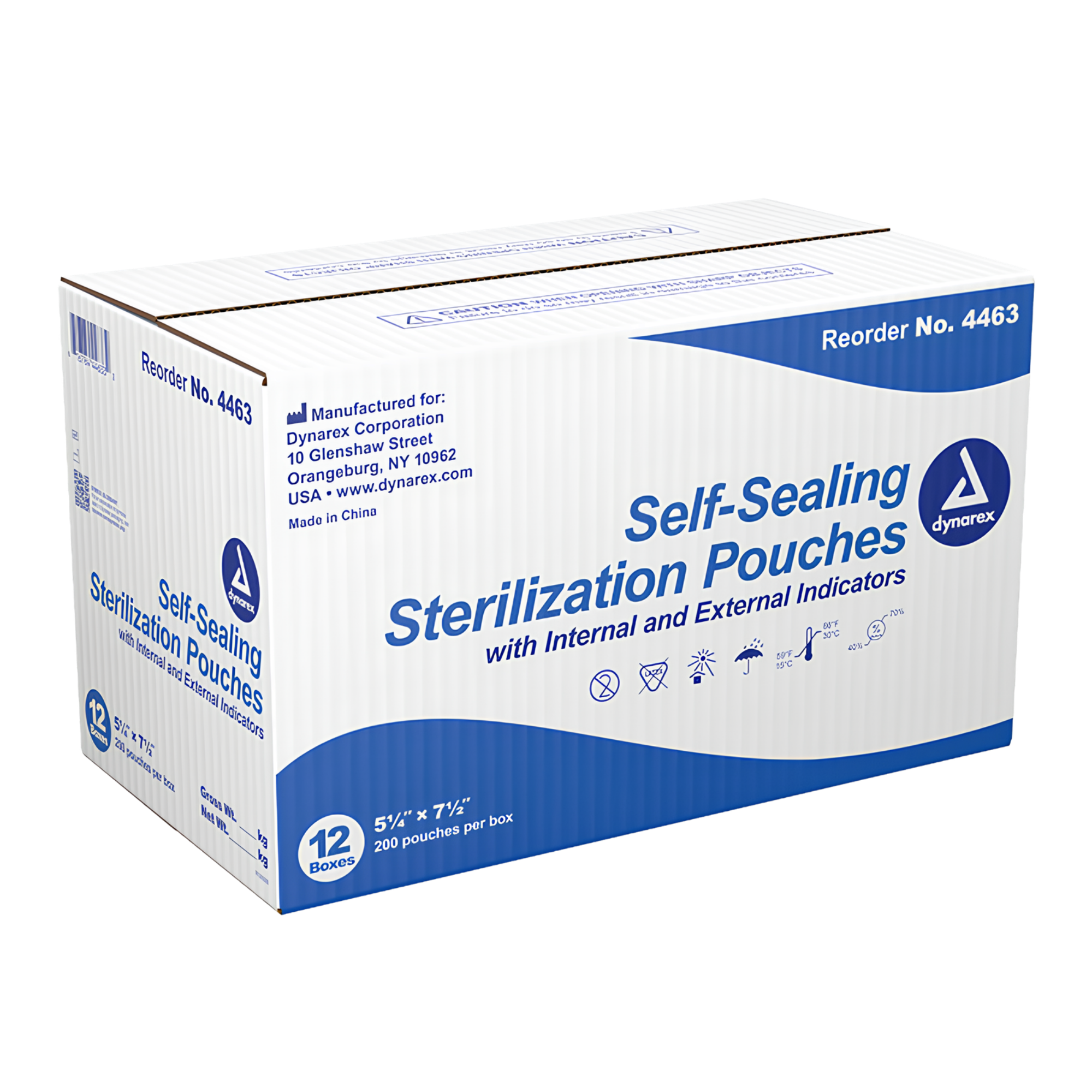Sterilization Pouches, 5.25 in. x 7.5 in., Self-Sealing, 200/PK