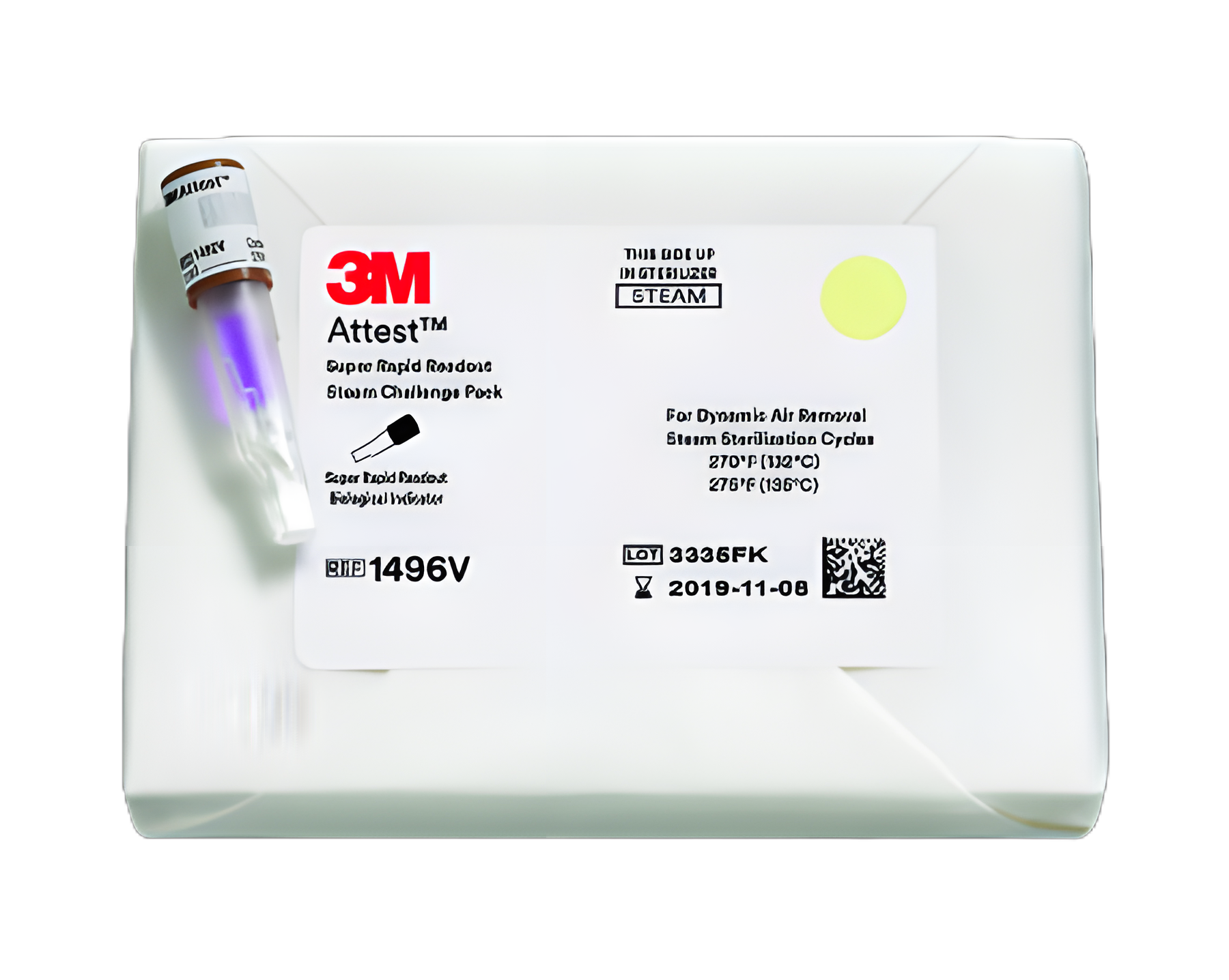 Attest™ Super Rapid Readout Sterilization Indicator Challenge Pack Steam - 1496VF